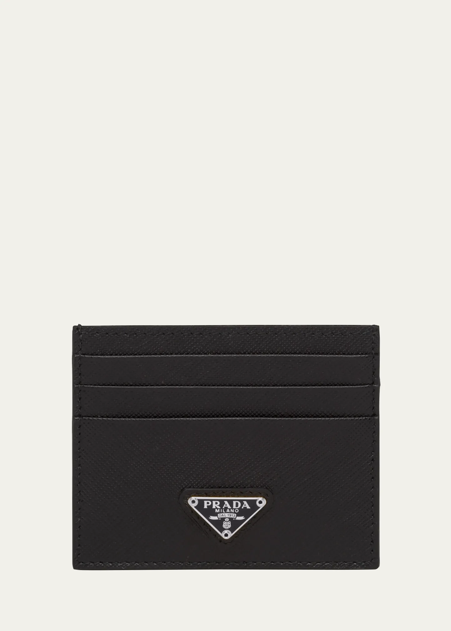 Triangle Logo Leather Card Case