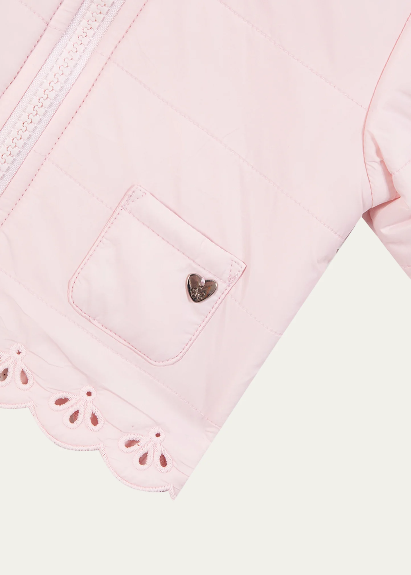 Girl's Quilted Openwork Jacket, Size 3M-3 9 Girl's Quilted Openwork Jacket, Size 3M-3