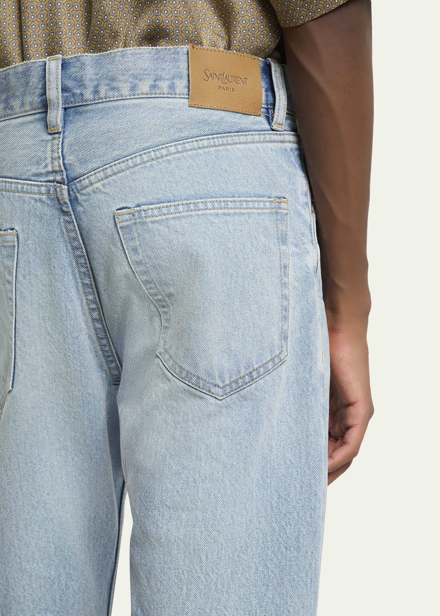 Men's Aged Denim Straight-Leg Jeans 15 Men's Aged Denim Straight-Leg Jeans
