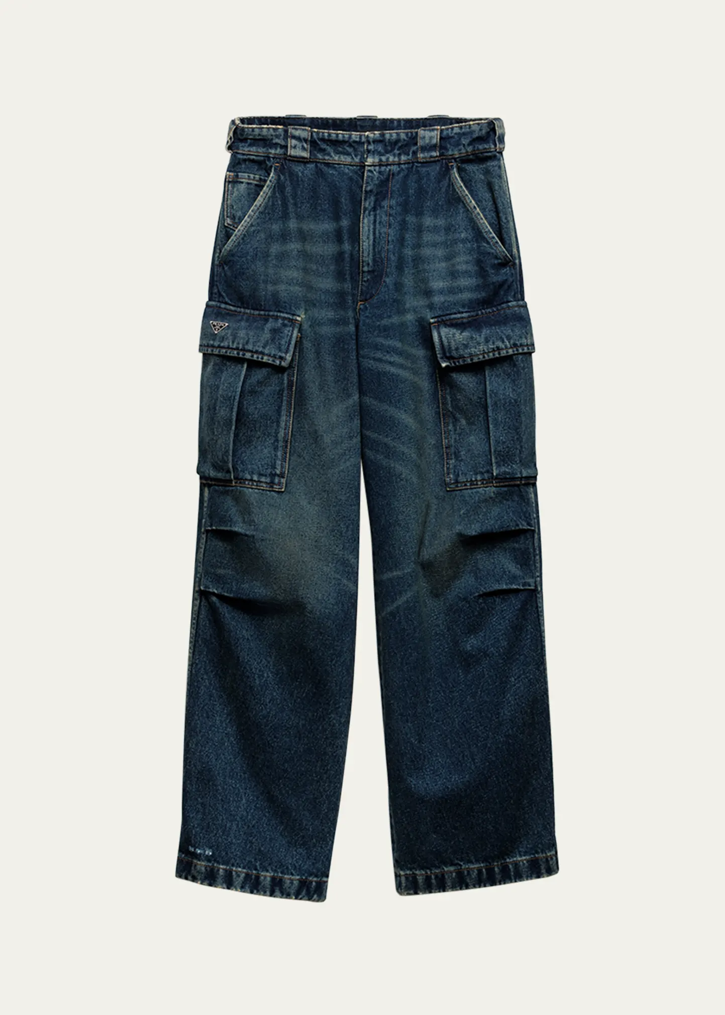 Men's Baggy Denim Cargo Pants