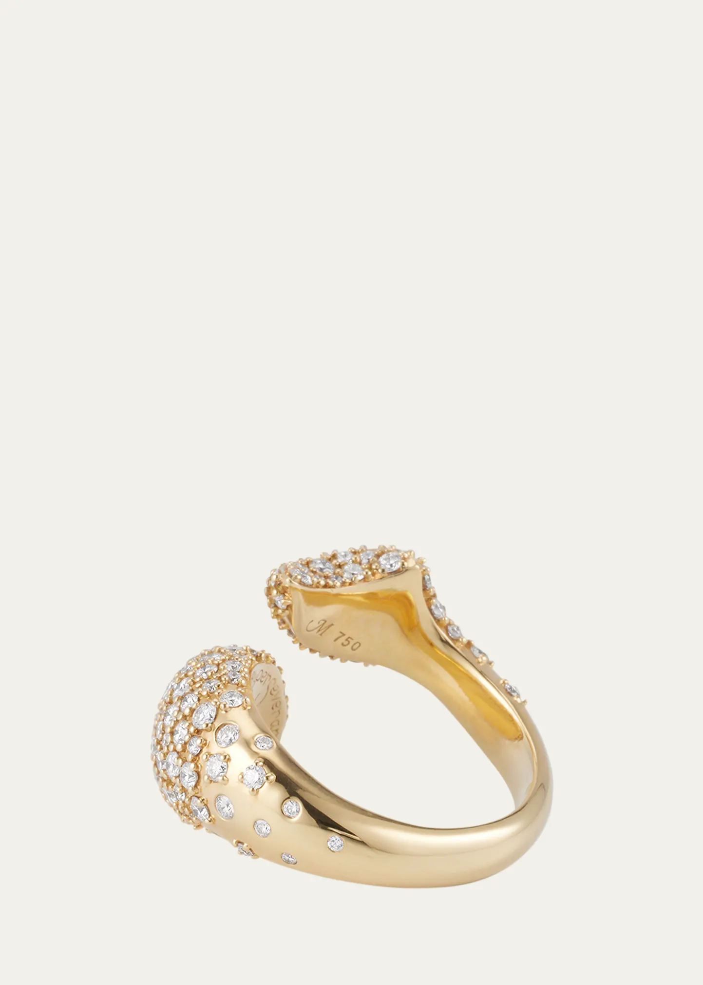 Perseverance Fish Pave Diamond 18K Gold Ring
