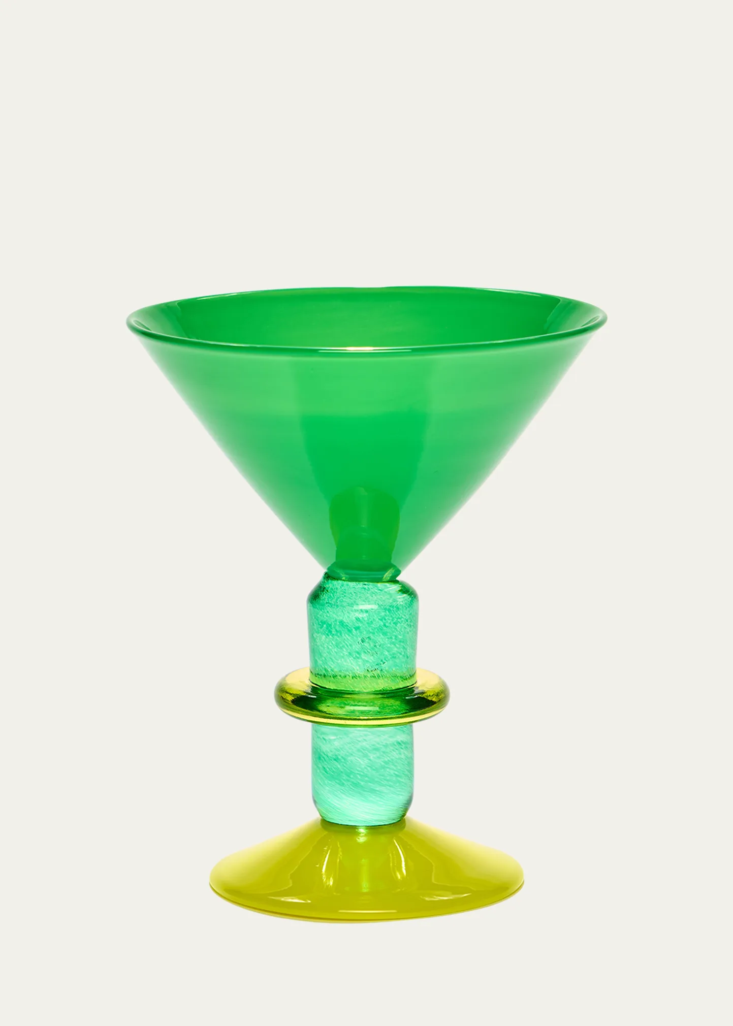 Hand-Blown Miami Martini Glasses