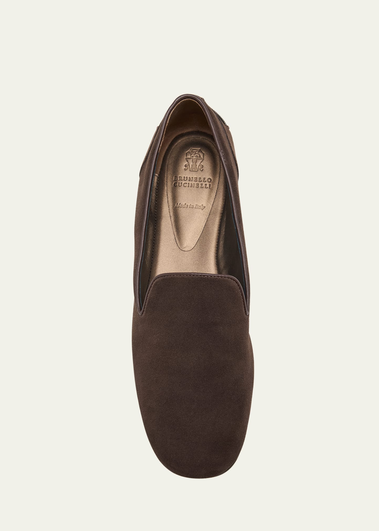 Monili Detail Suede Slippers