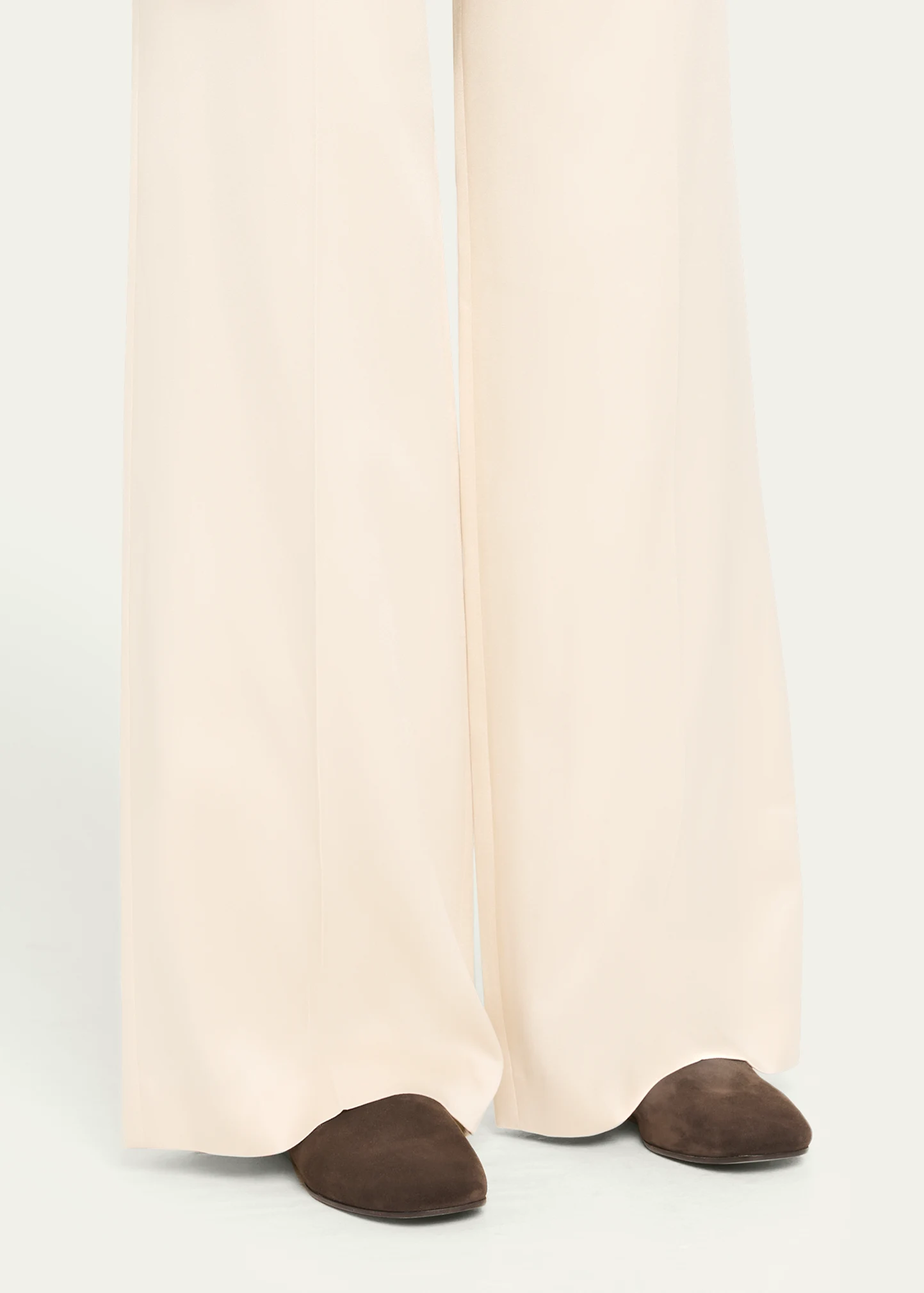 Monili Detail Suede Slippers
