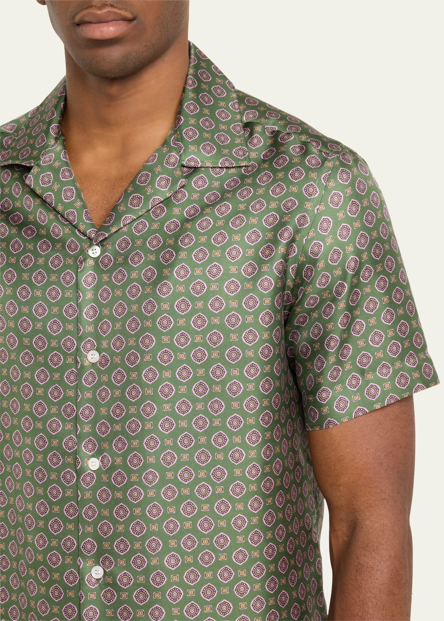 Men's Silk Floral Camp Shirt 15 Men's Silk Floral Camp Shirt