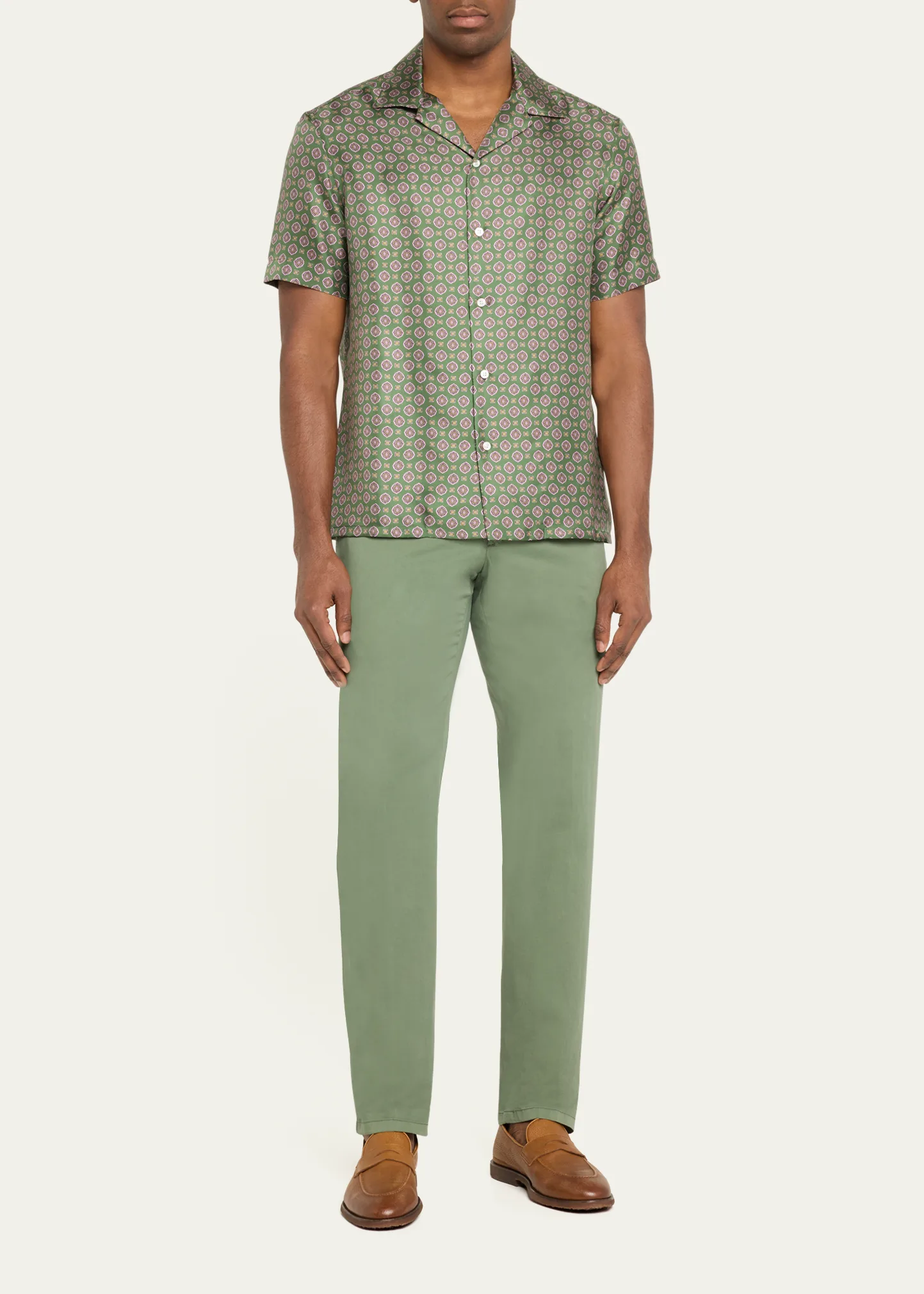 Men's Silk Floral Camp Shirt 2 Men's Silk Floral Camp Shirt