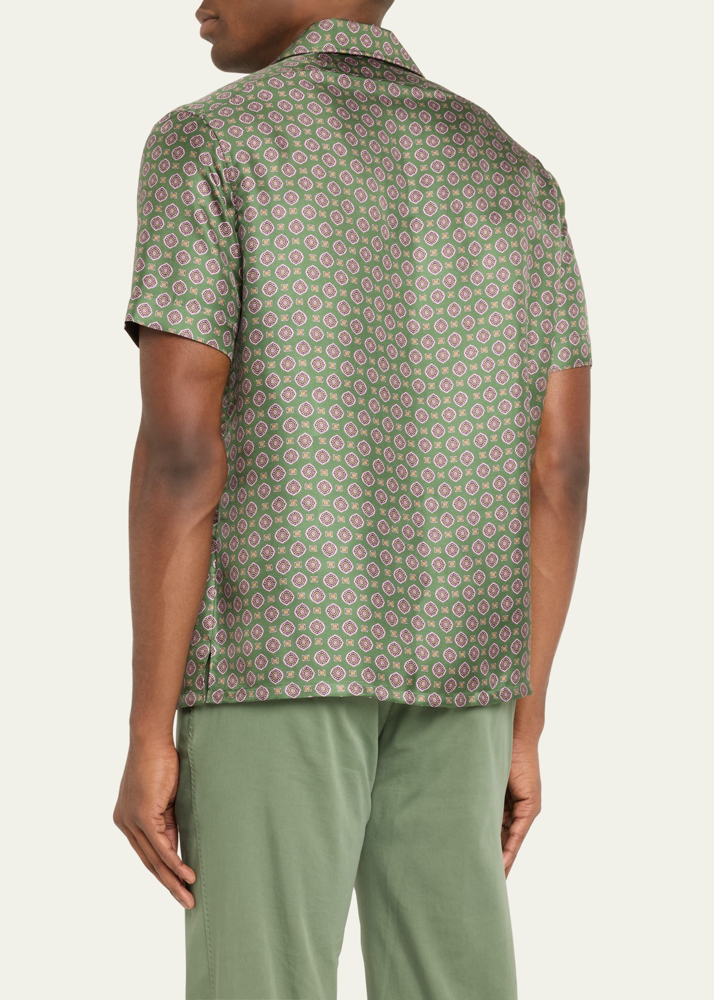 Men's Silk Floral Camp Shirt 3 Men's Silk Floral Camp Shirt