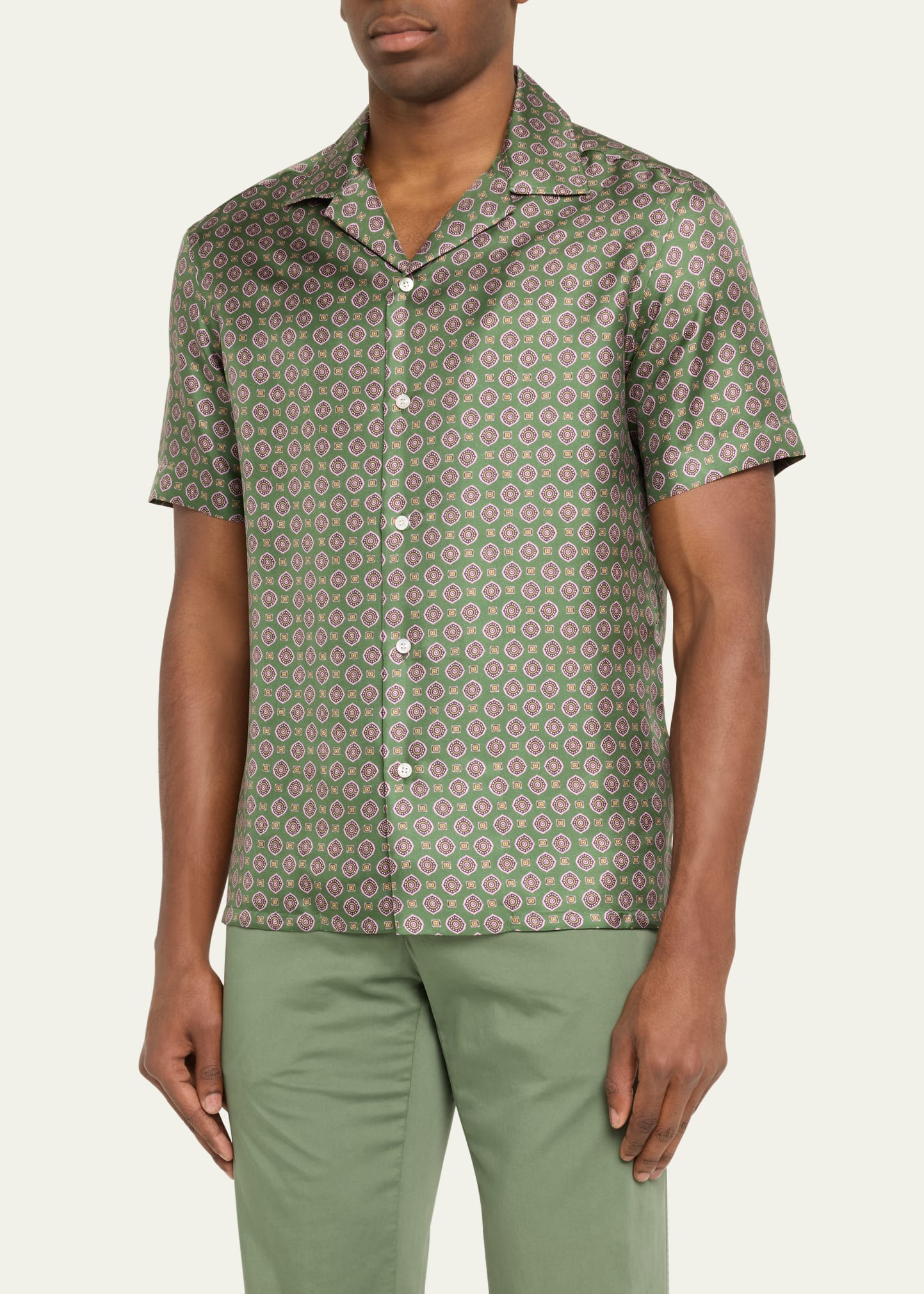 Men's Silk Floral Camp Shirt 4 Men's Silk Floral Camp Shirt