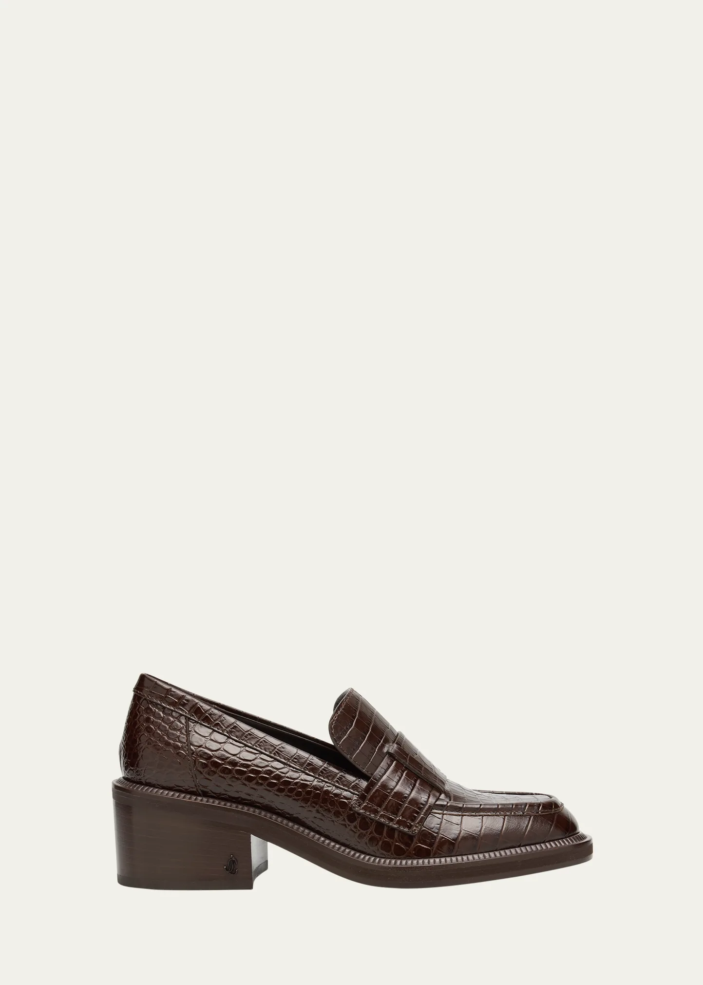 Tylor 60 Croc-Embossed Leather Loafers