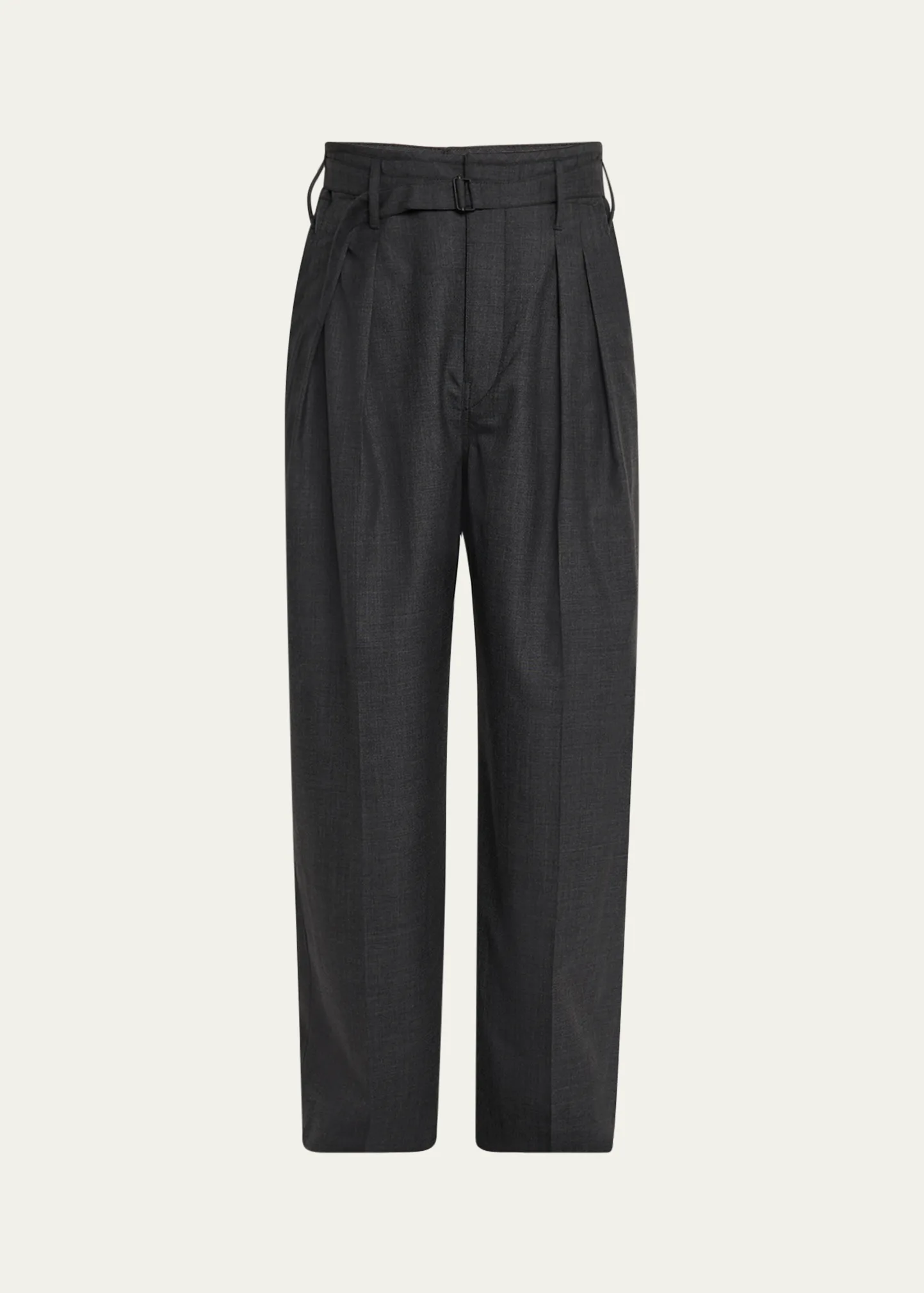 Men's Melange Belted Pleated Pants 11 Men's Melange Belted Pleated Pants