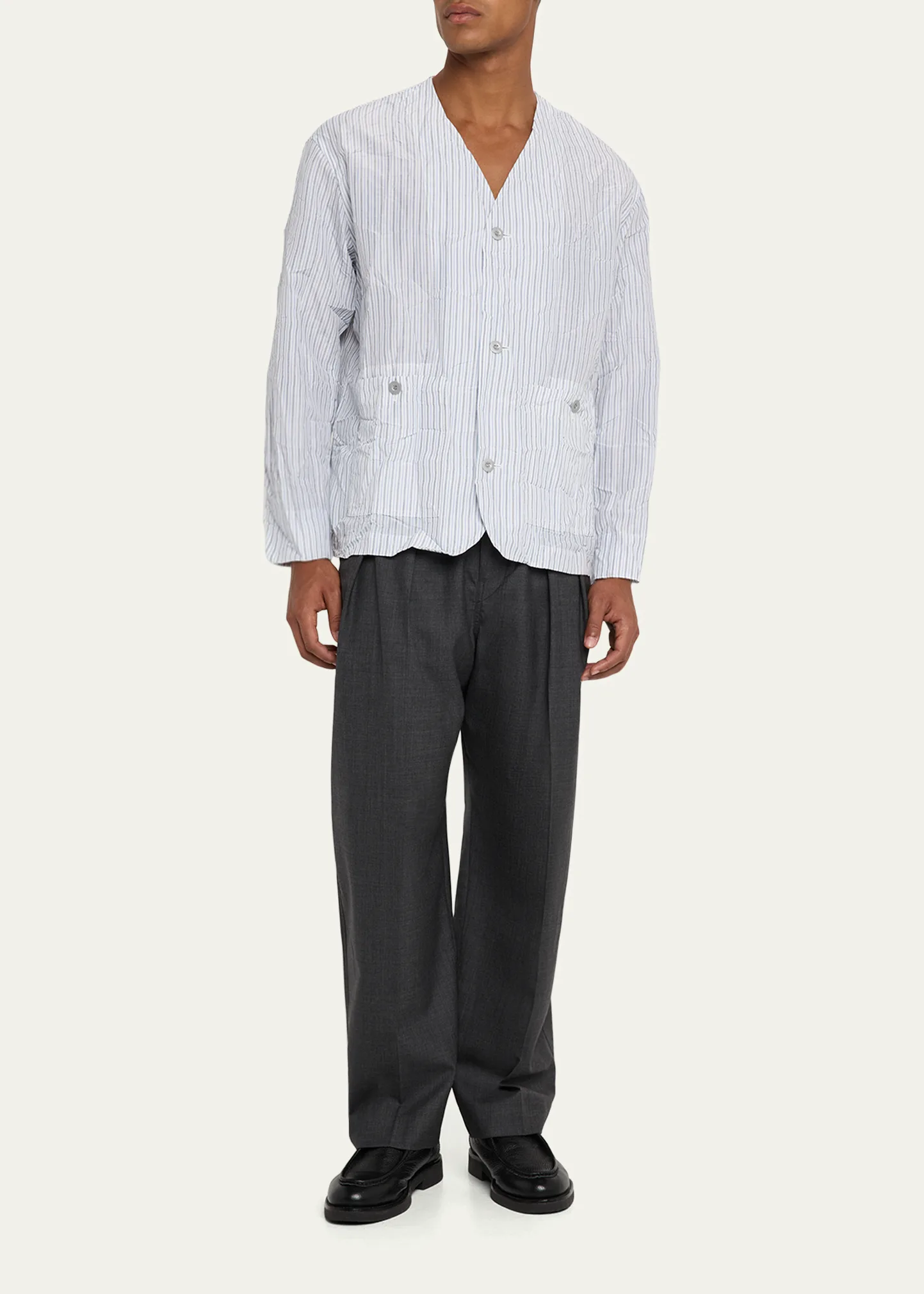 Men's Melange Belted Pleated Pants 12 Men's Melange Belted Pleated Pants