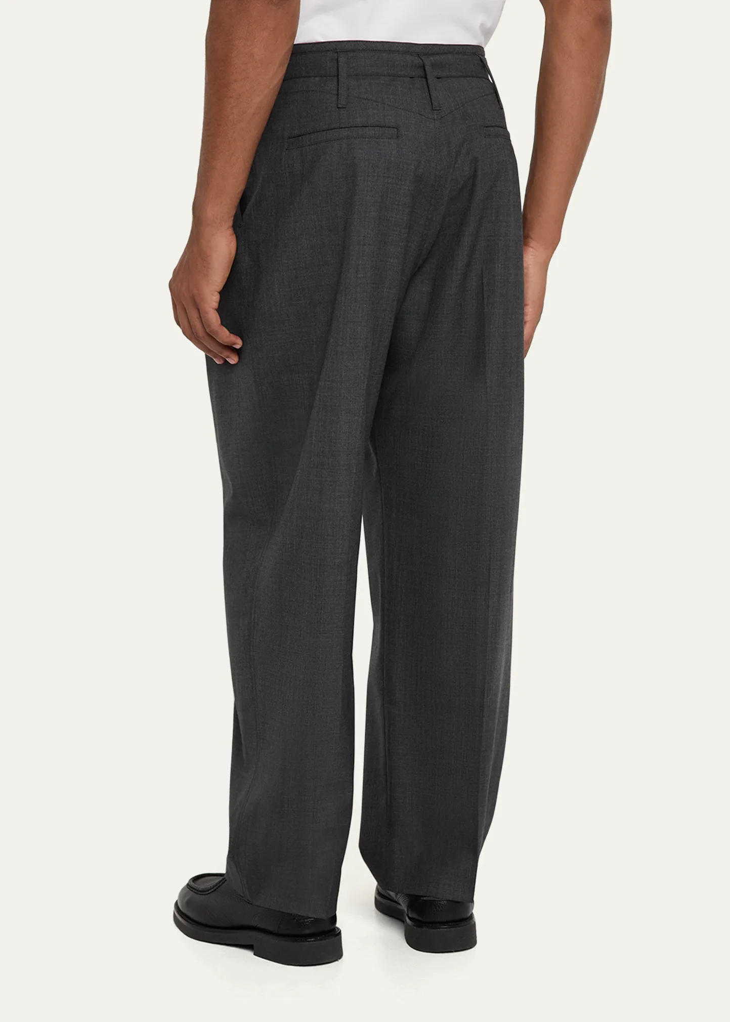 Men's Melange Belted Pleated Pants 13 Men's Melange Belted Pleated Pants