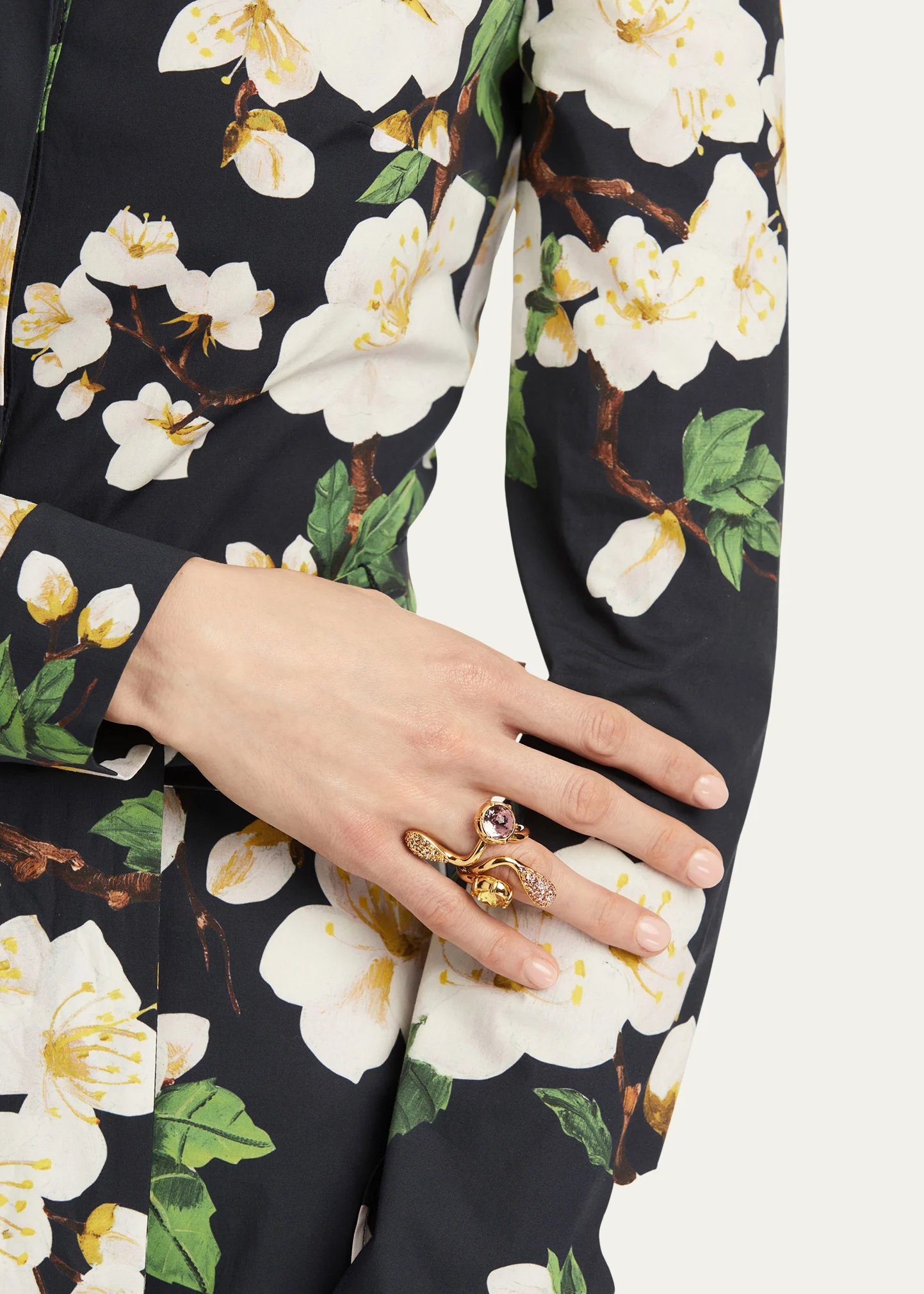 Pave Crystal Wrap Ring