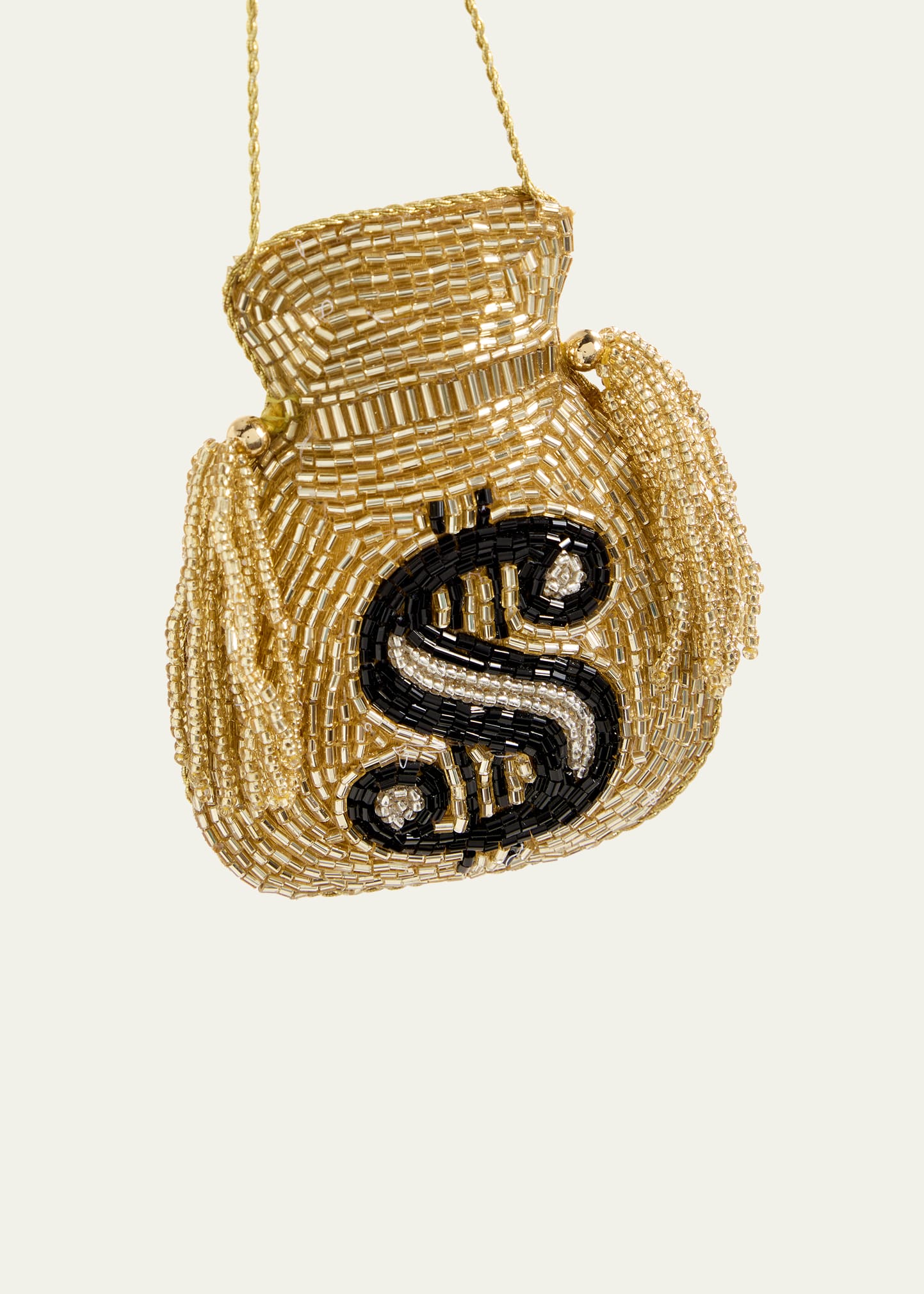 Beaded Money Bag Christmas Ornament