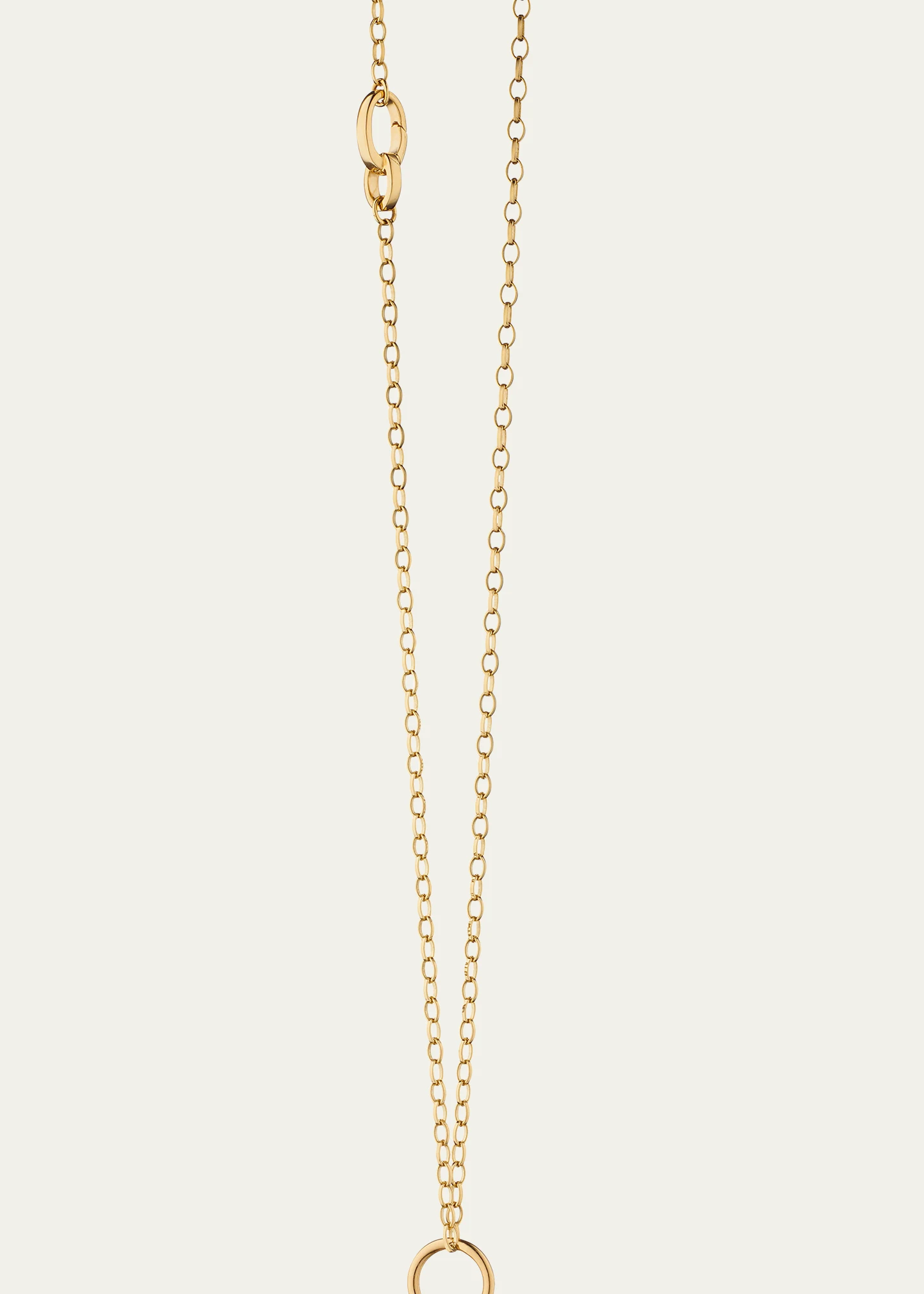 18K Gold Belcher Chain Necklace with 3 Enhancers