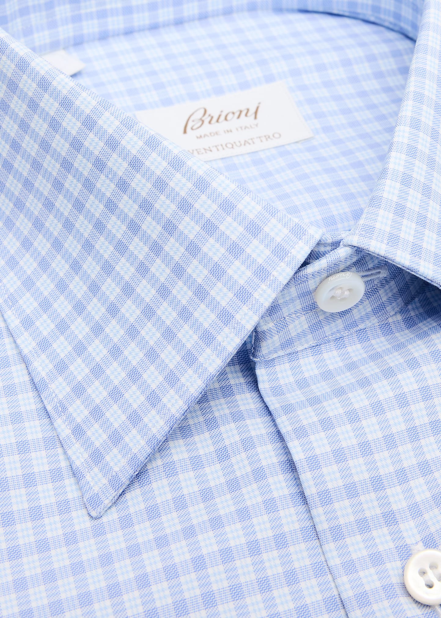 Men's Ventiquattro Cotton Micro-Plaid Dress Shirt