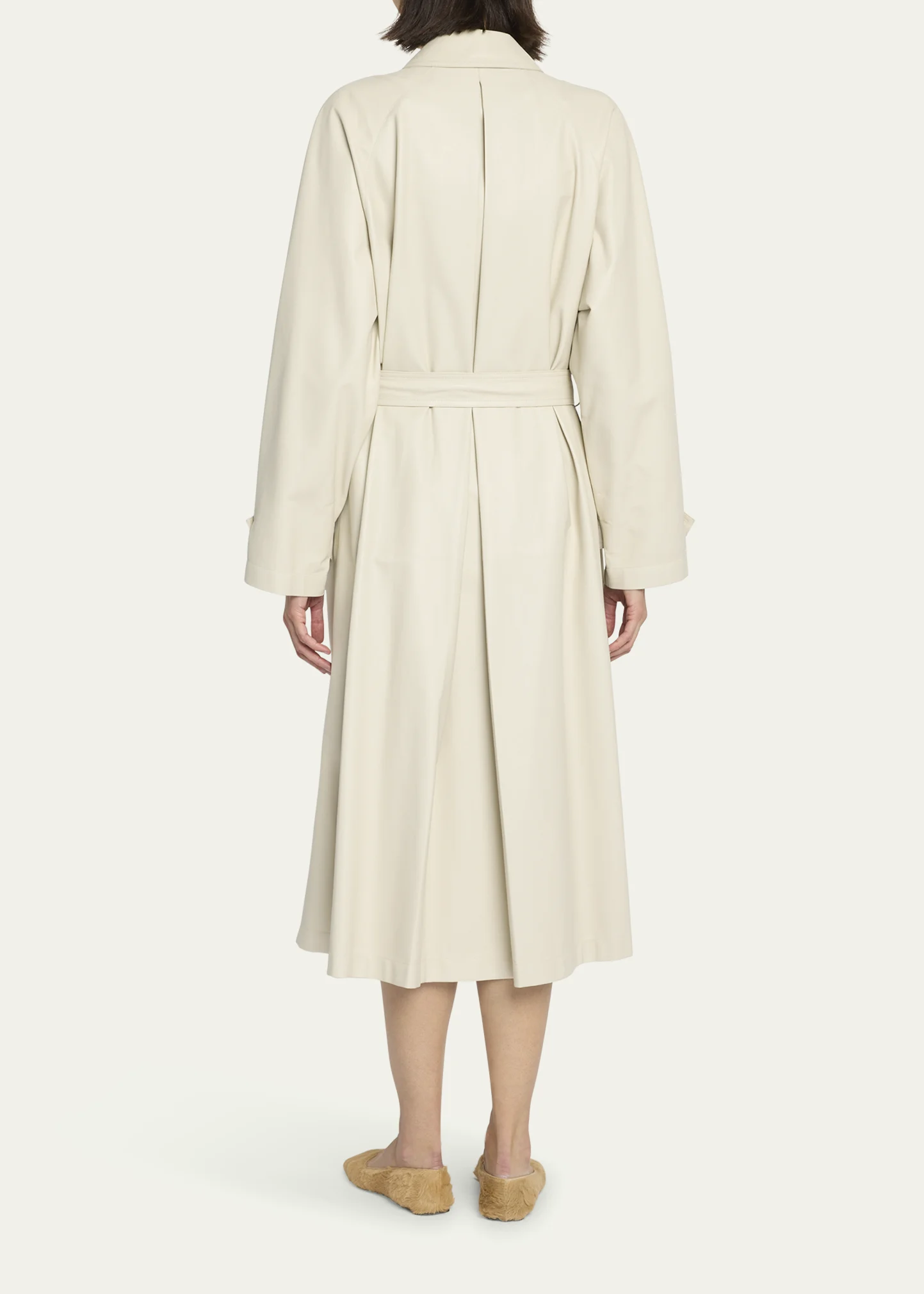 Ryota Belted Leather Trench Coat