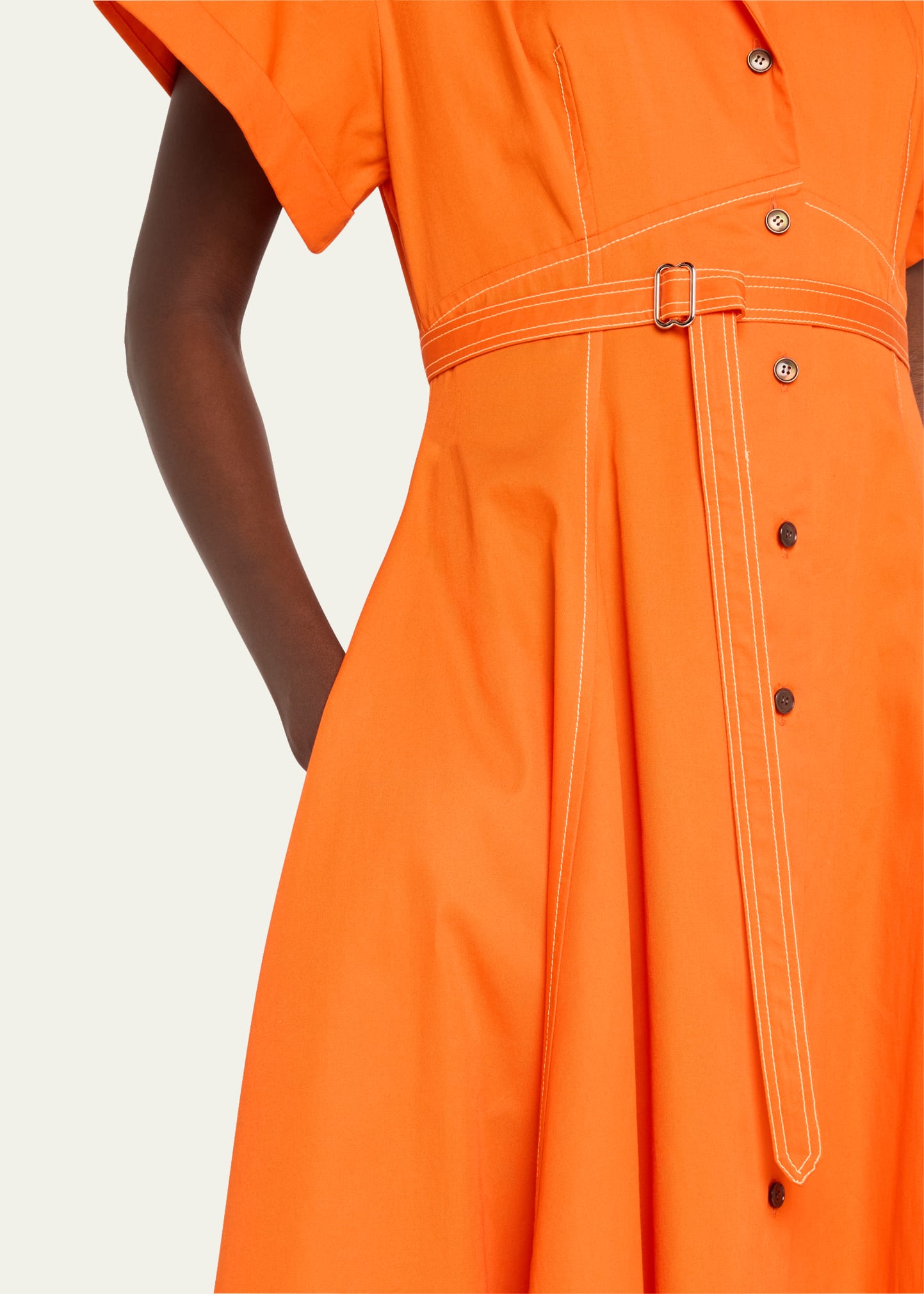 Embroidered Short Sleeve Belted Shirtdress 15 Embroidered Short Sleeve Belted Shirtdress