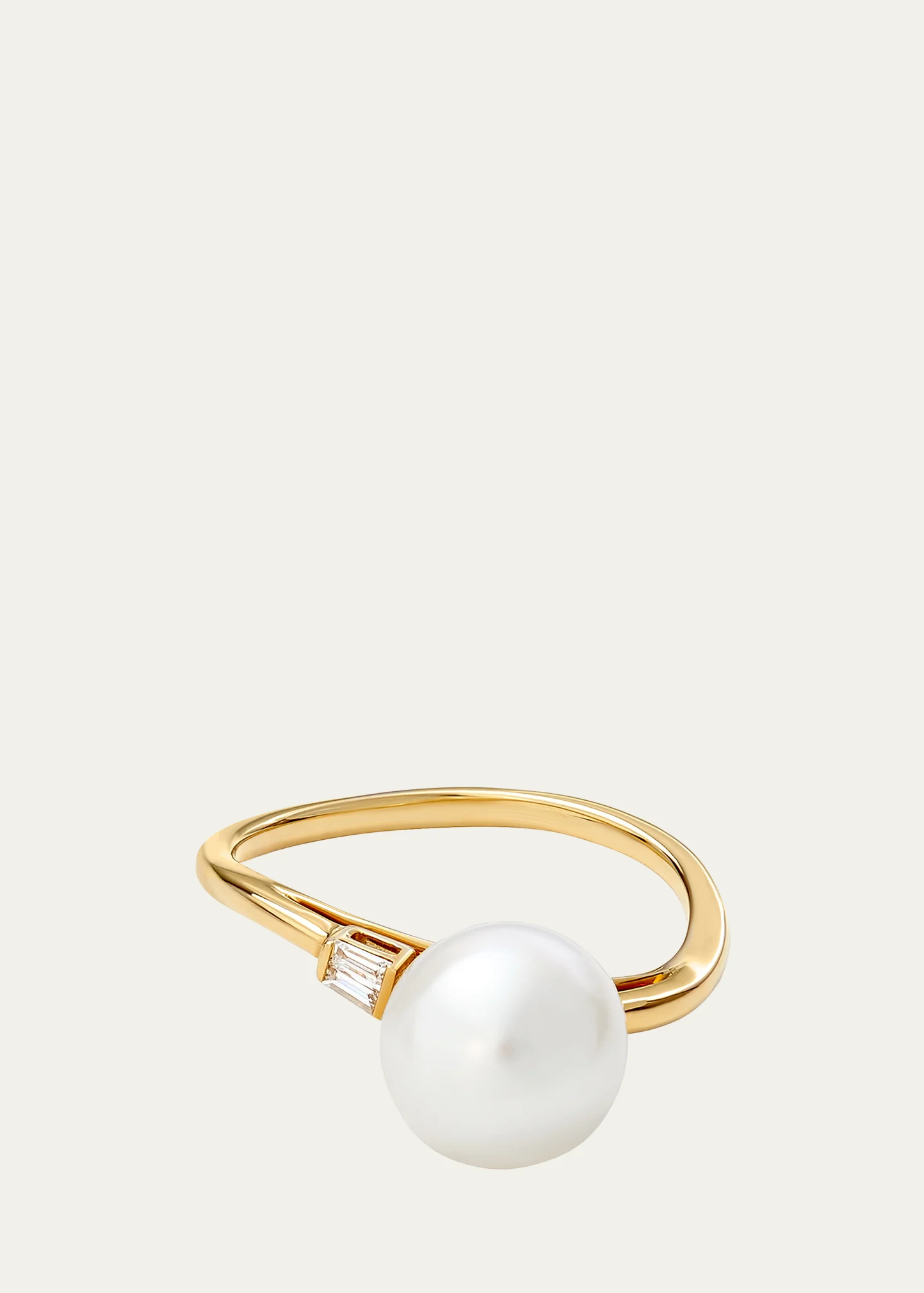 18K Yellow Gold Pacifica Double Wrap Center Multi Pearl Beaded Ring