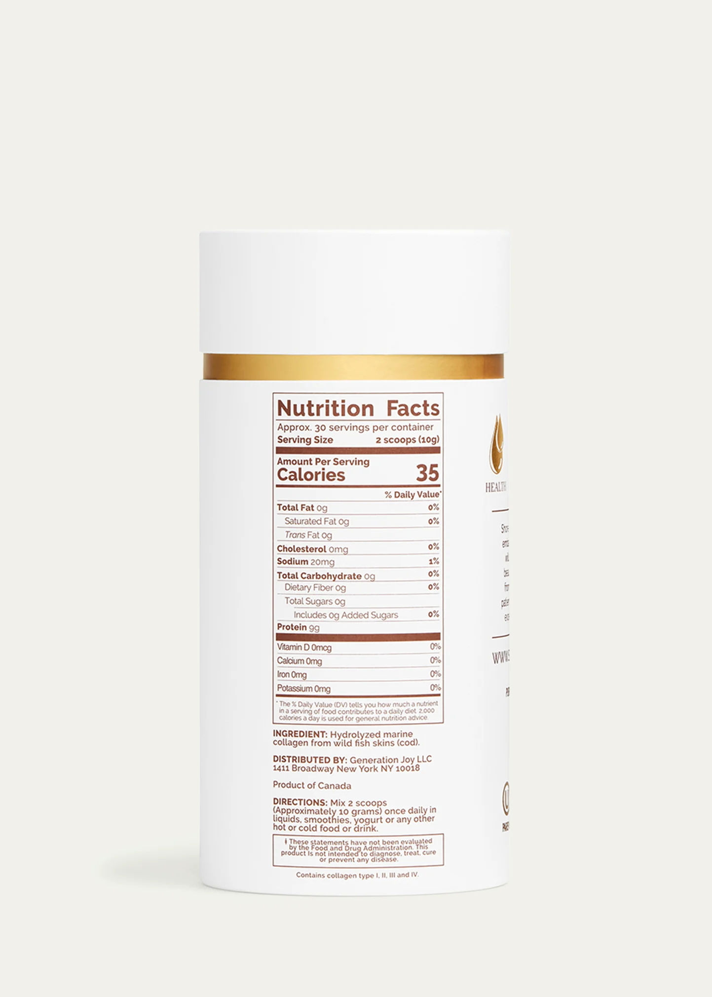Premium Marine Collagen Powder, 1-Month Supply