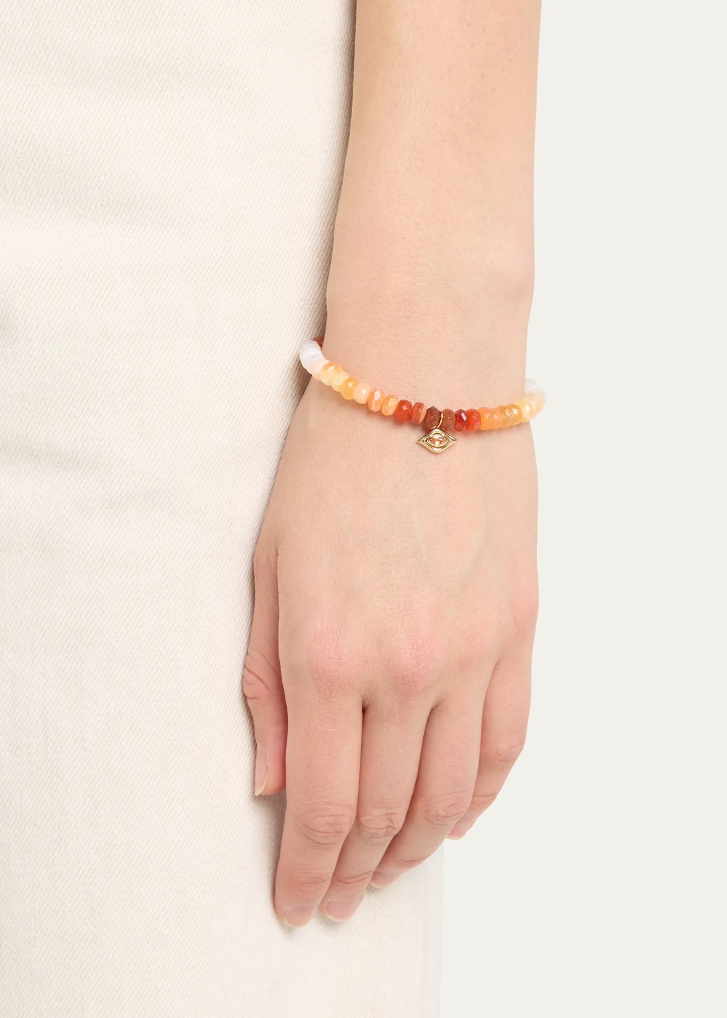 Marquis Evil Eye Charm Bead Bracelet