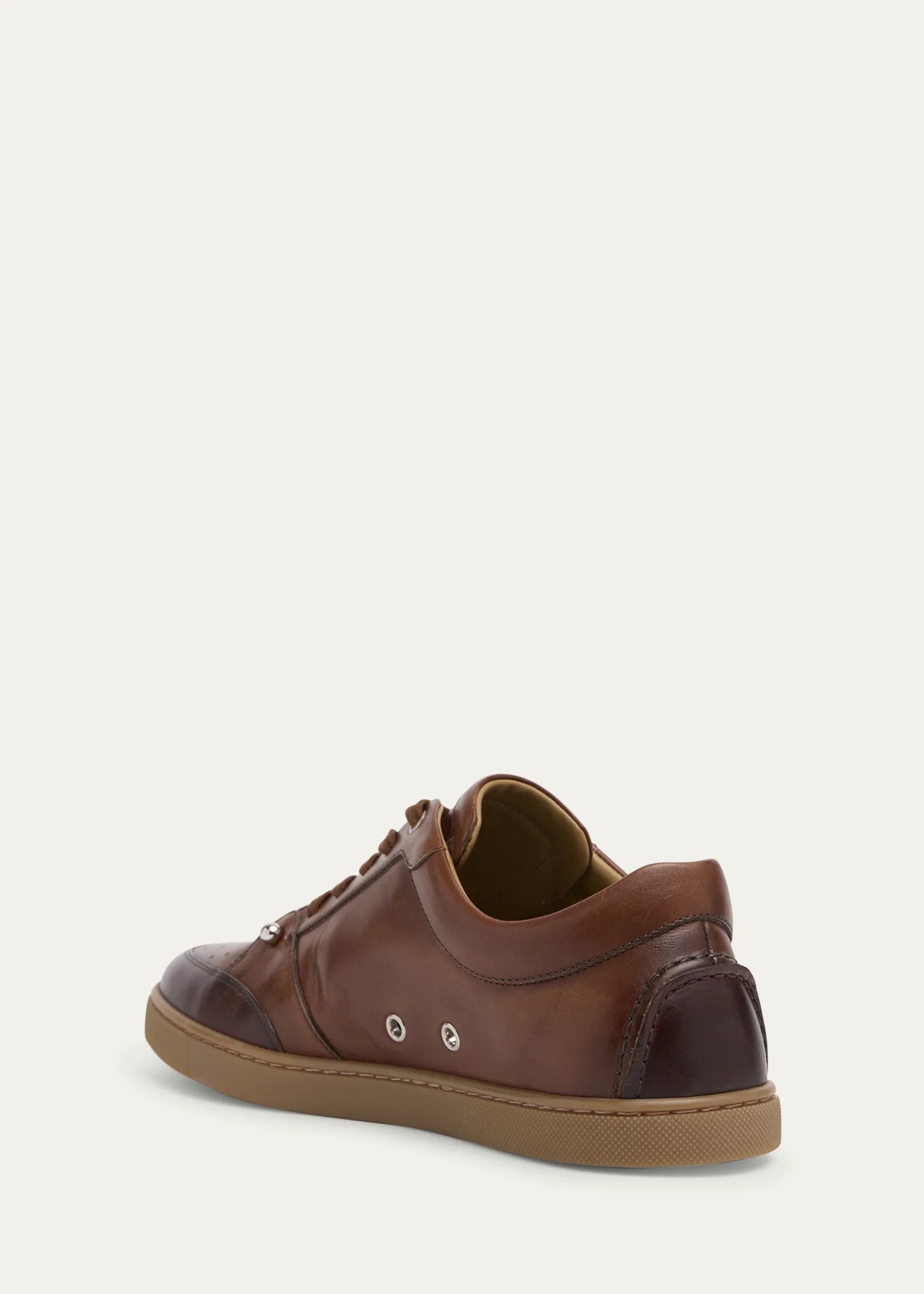 Men's Chambelisneak Collar-Pin Leather Low-Top Sneakers