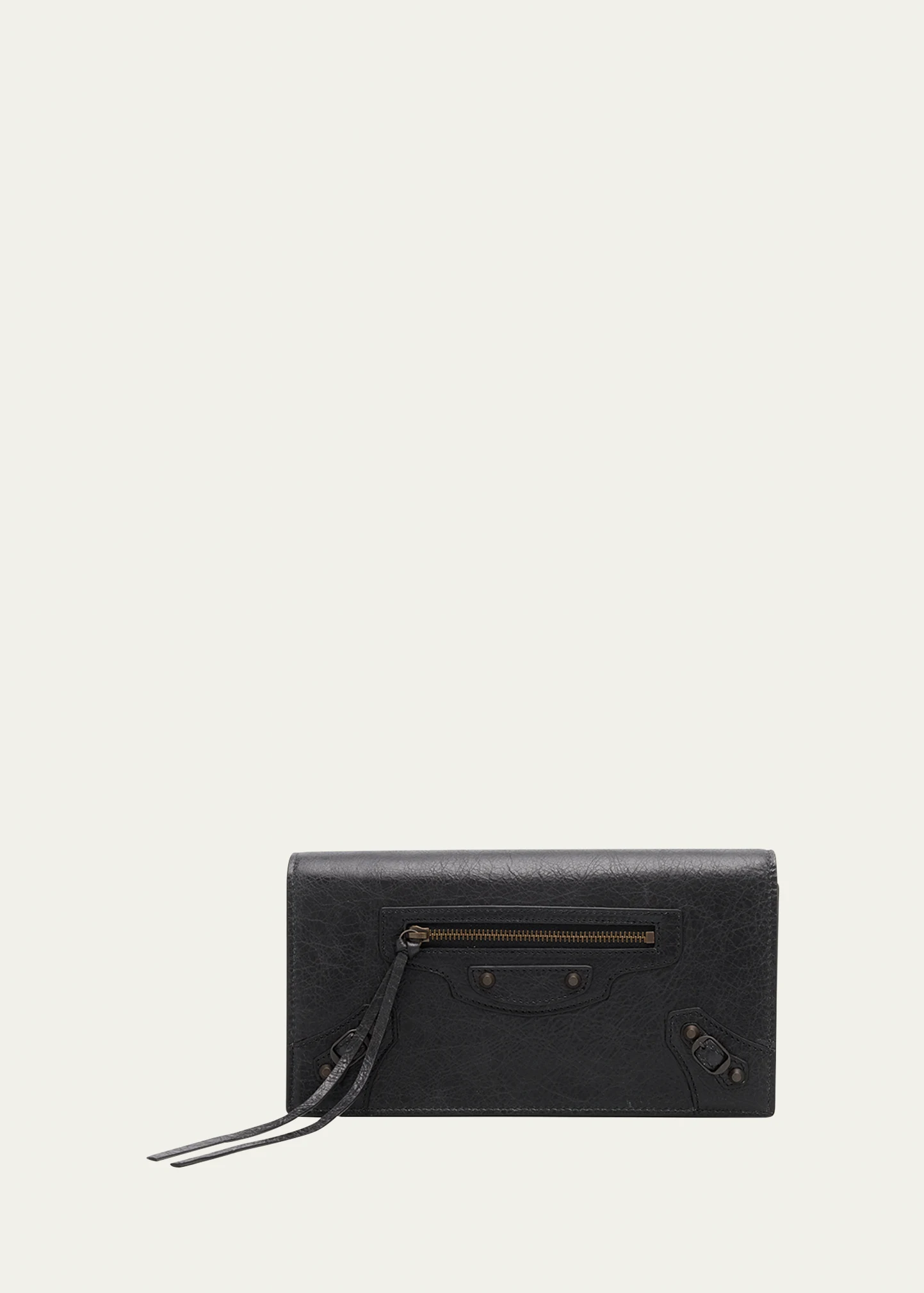 Le City Flap Leather Wallet with Chain Strap