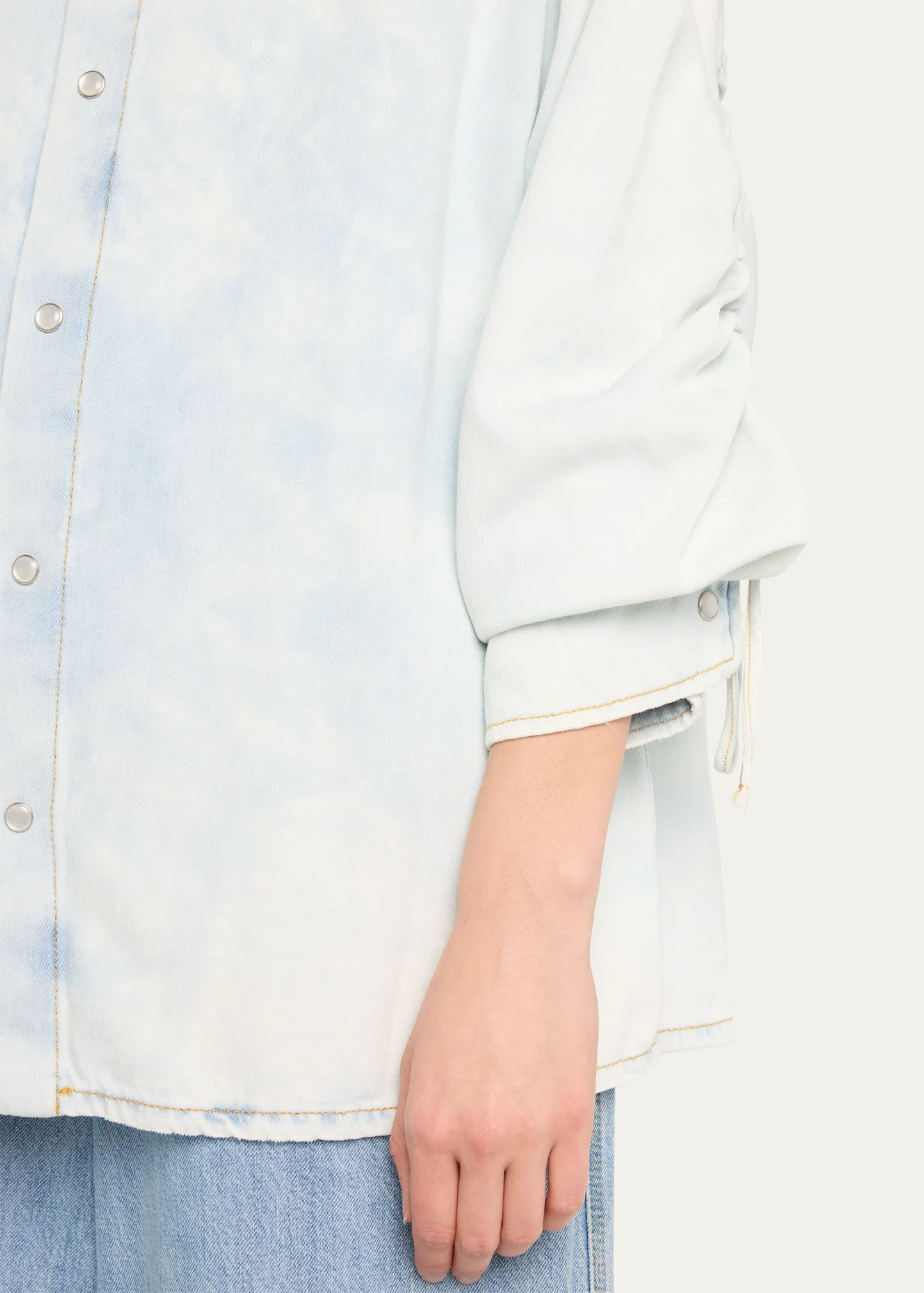 Keanu Ruched Denim Shirt