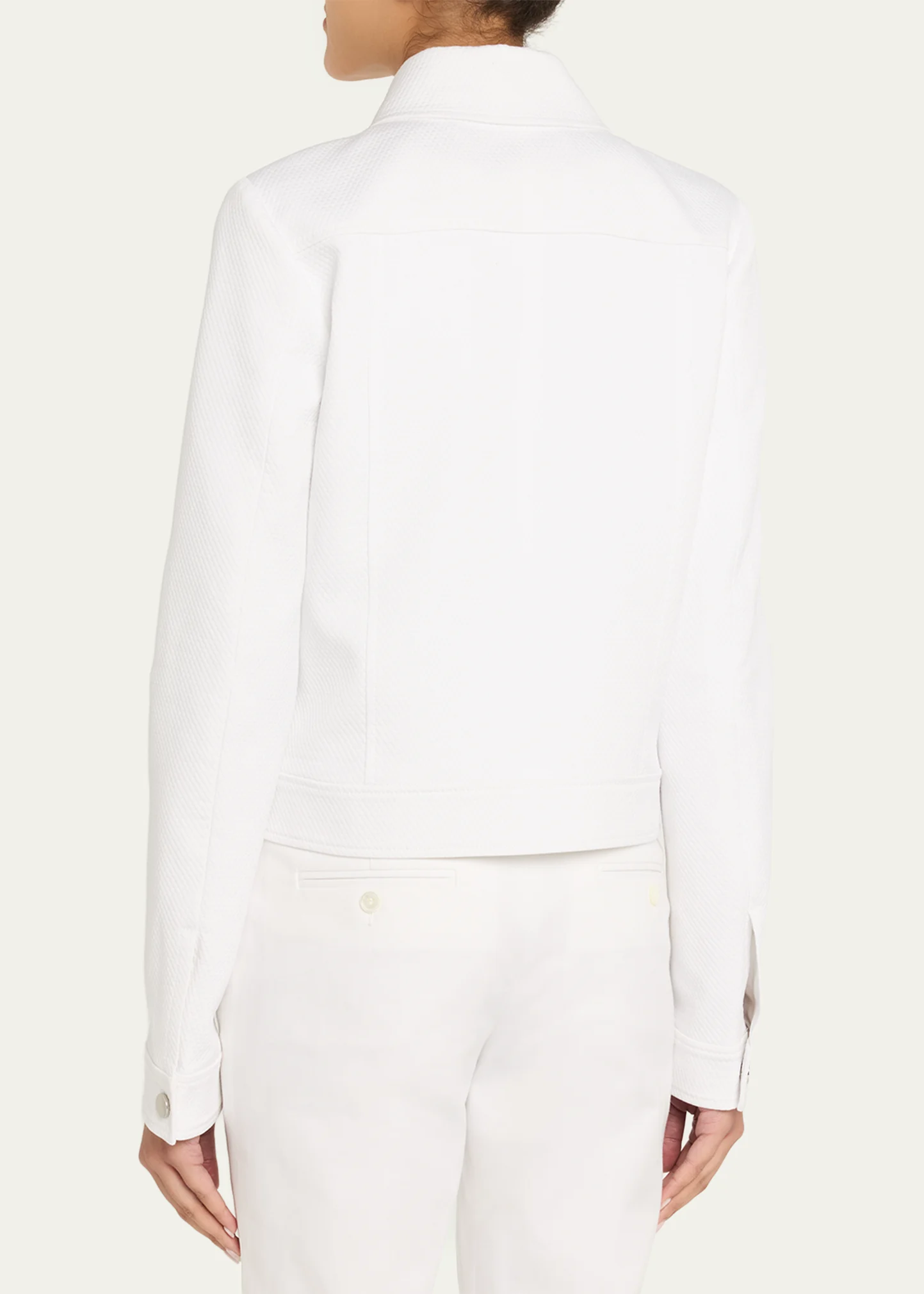 Silk-Cotton Pique Jacket