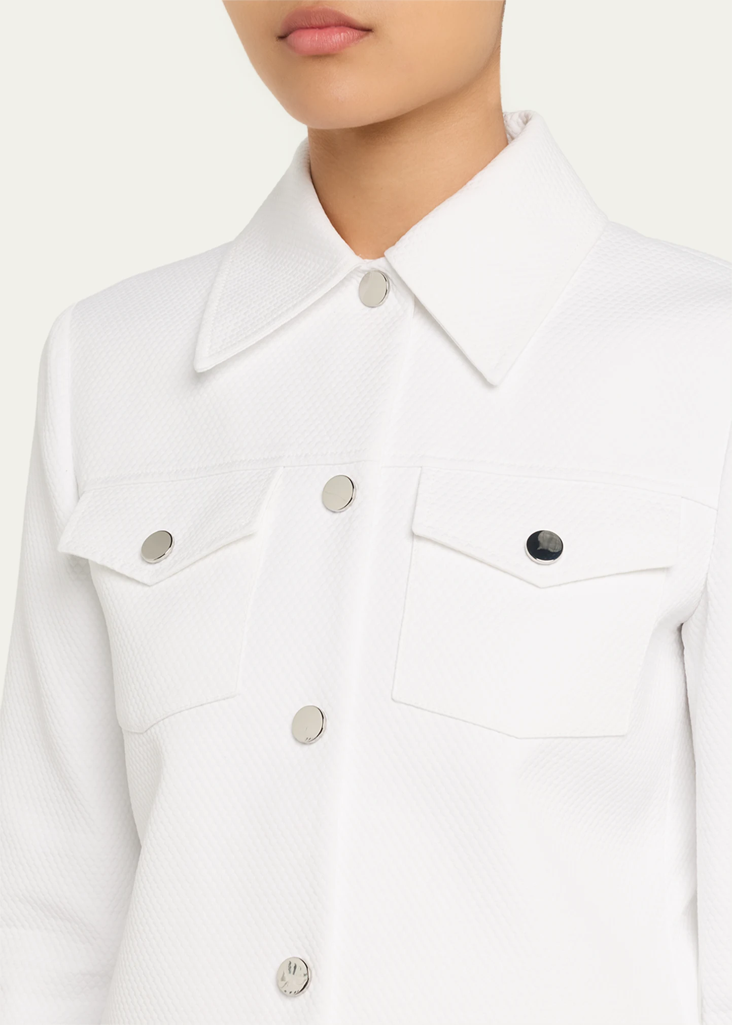 Silk-Cotton Pique Jacket