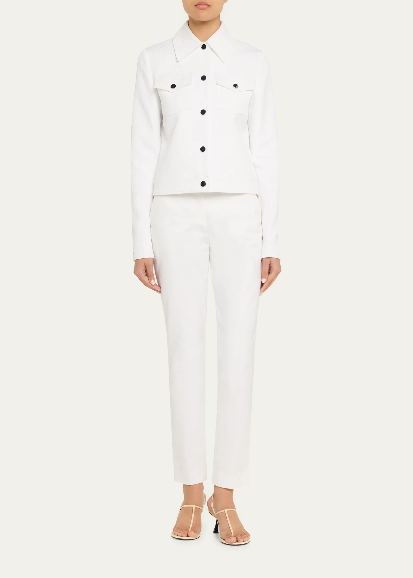 Silk-Cotton Pique Jacket