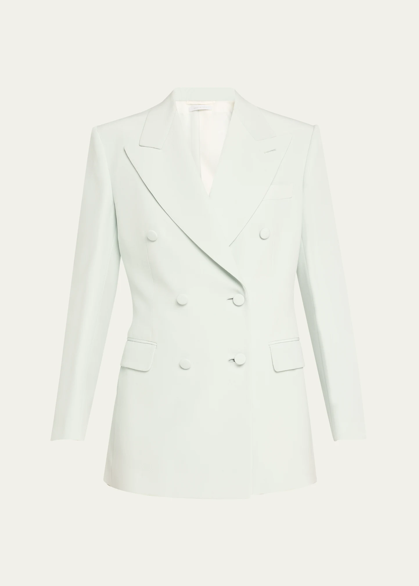 Double-Breasted Cady Silk Jacket
