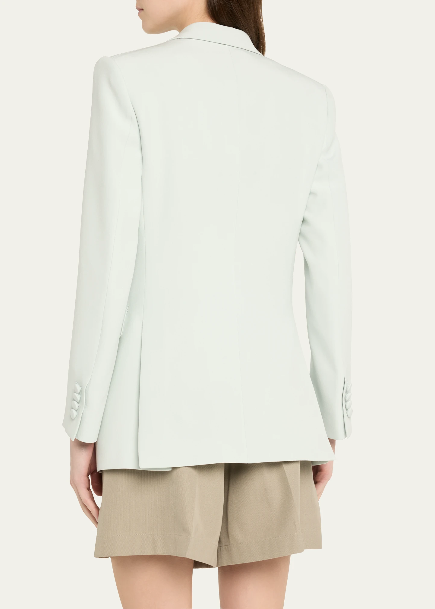 Double-Breasted Cady Silk Jacket