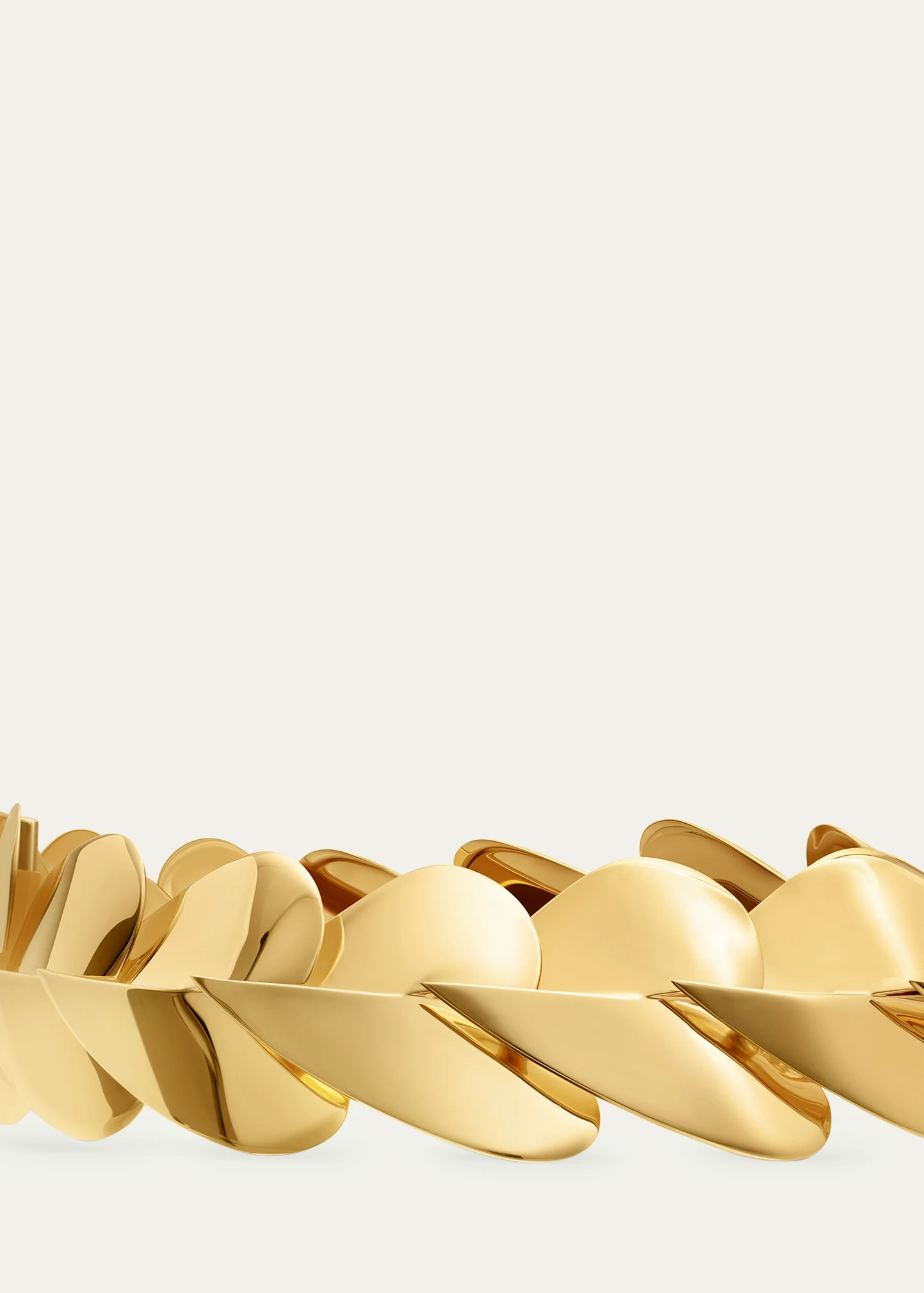 Goldtone Layered Leaf Necklace