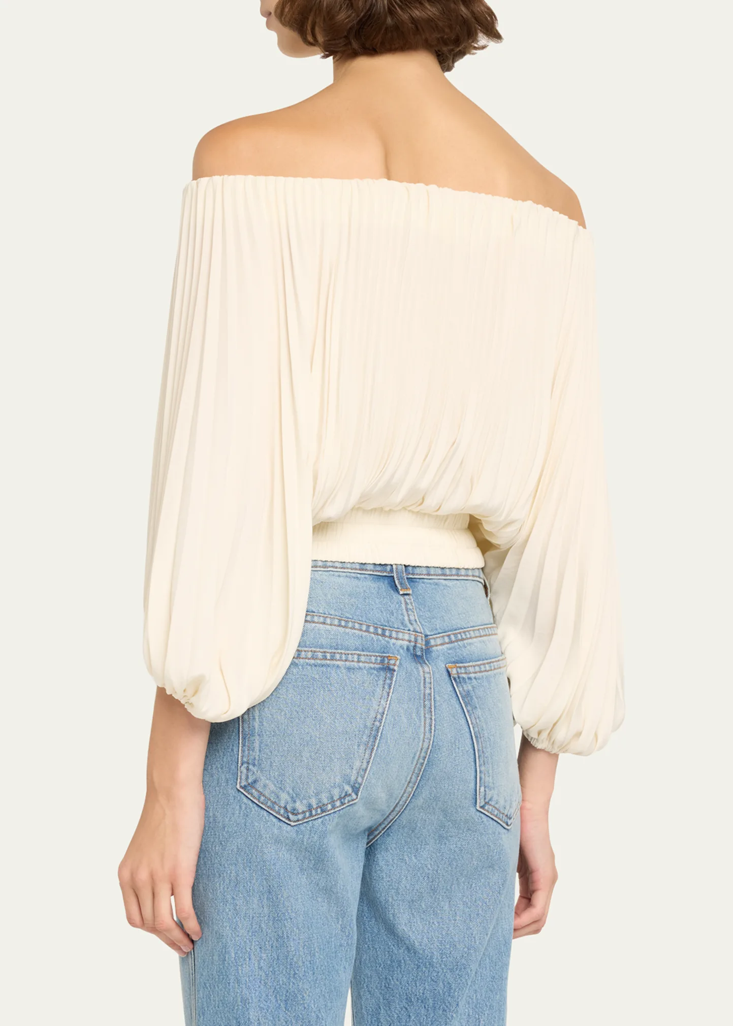 Sienna Pleated Off-The-Shoulder Top