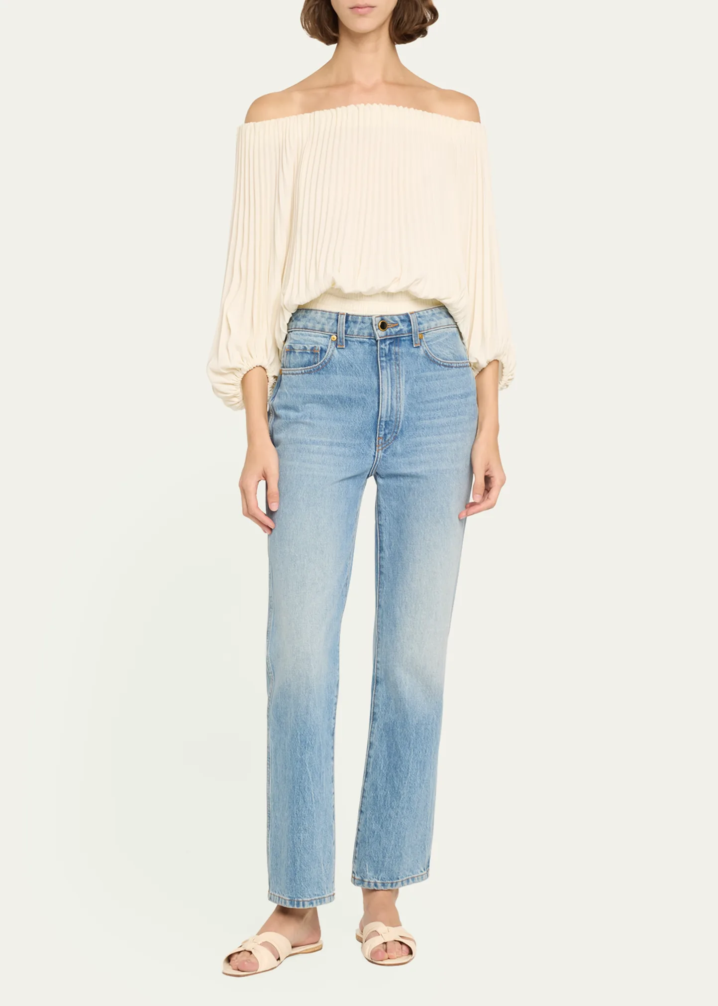 Sienna Pleated Off-The-Shoulder Top