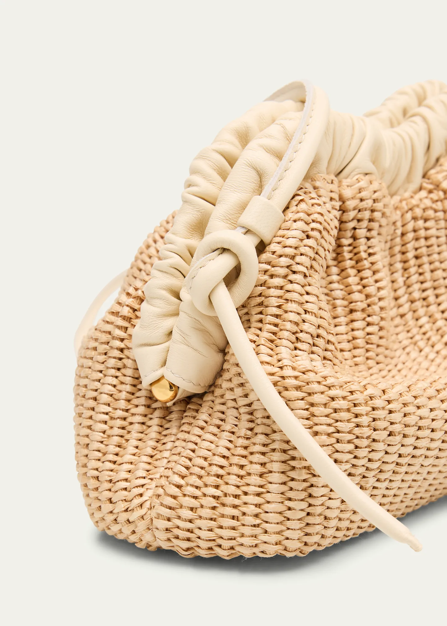 Cloud Mini Raffia Clutch Bag