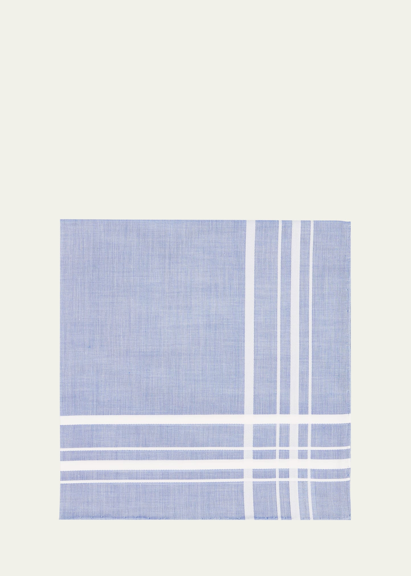 Men's Egyptian Cotton Check Pocket Square
