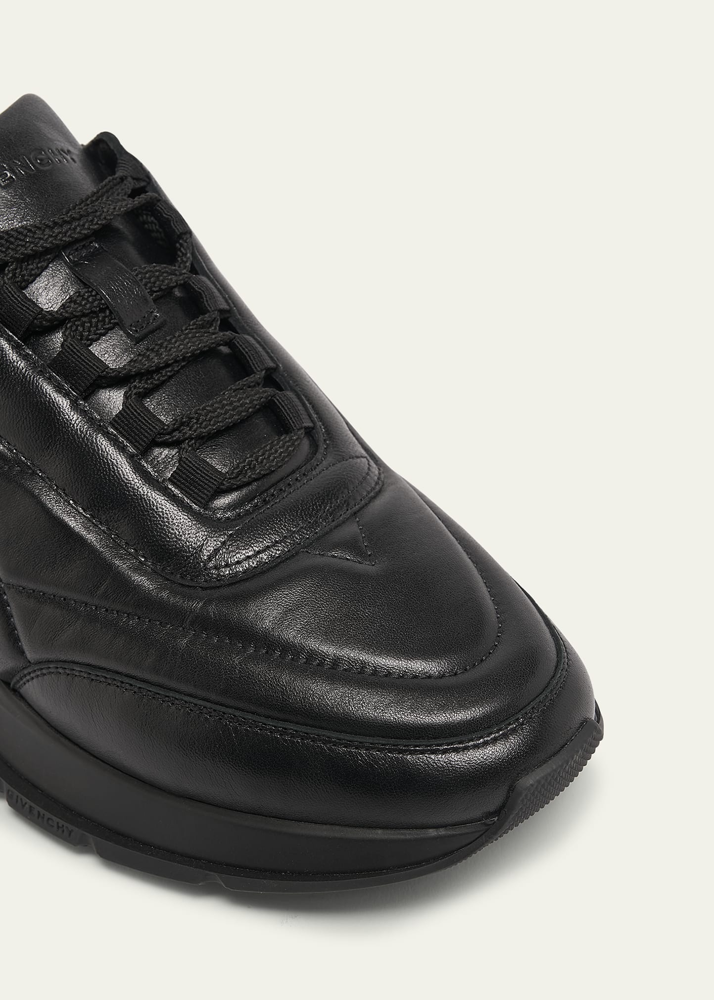 Men's Tonal Leather Low-Top Sneakers