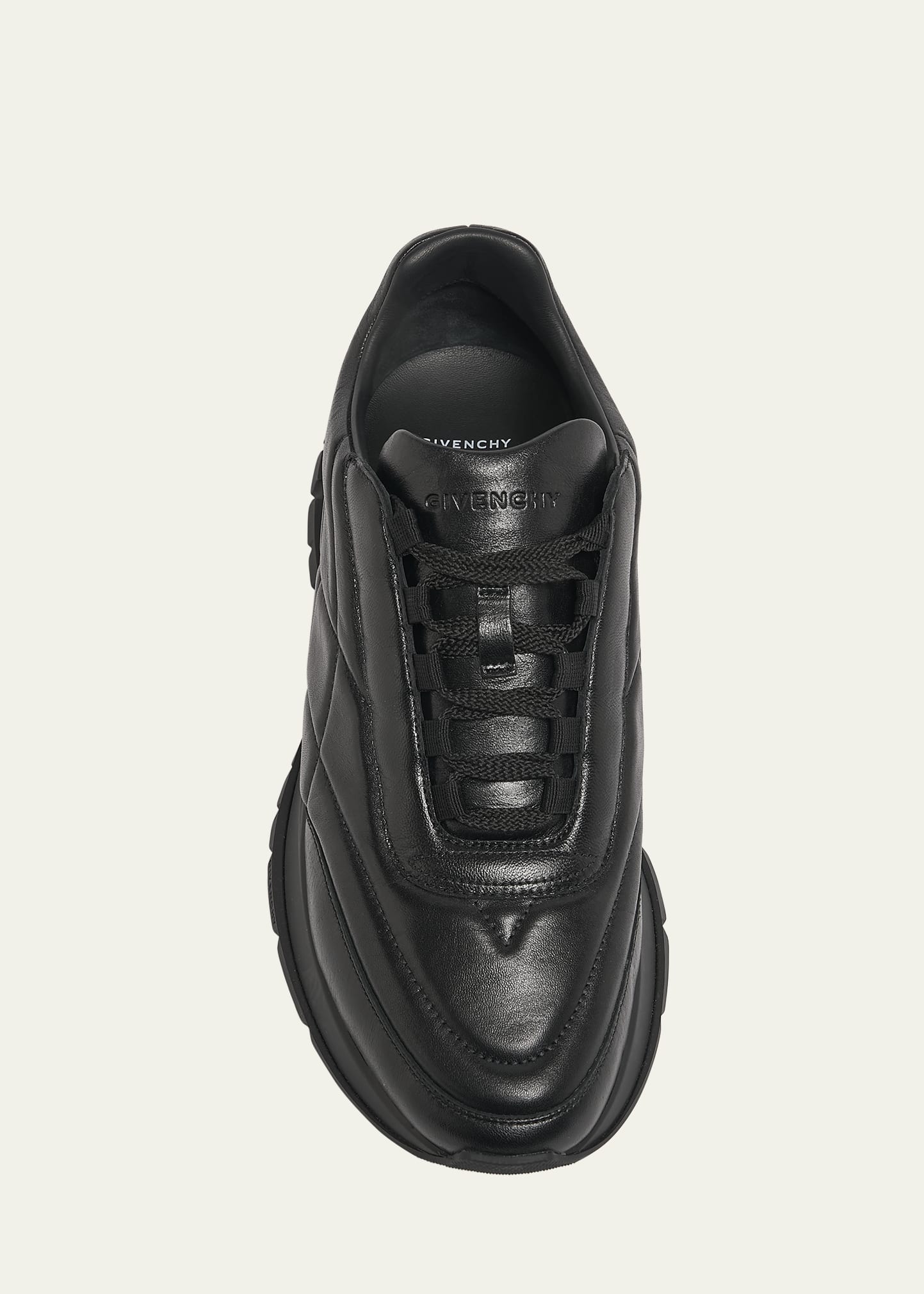 Men's Tonal Leather Low-Top Sneakers