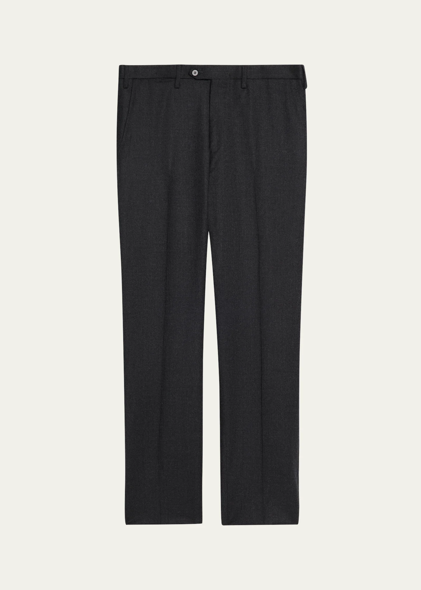 Men's Wool and Cashmere Flat-Front Pants