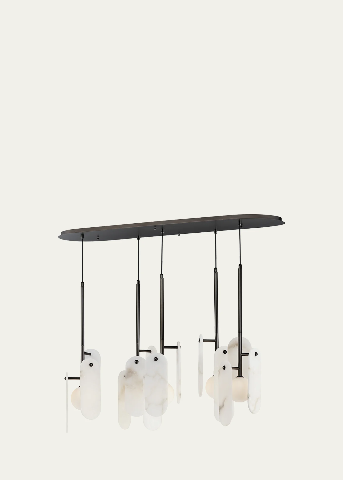 x Nina Magon design from Studio M Megalith 5-Light Pendant Dichroic Glass