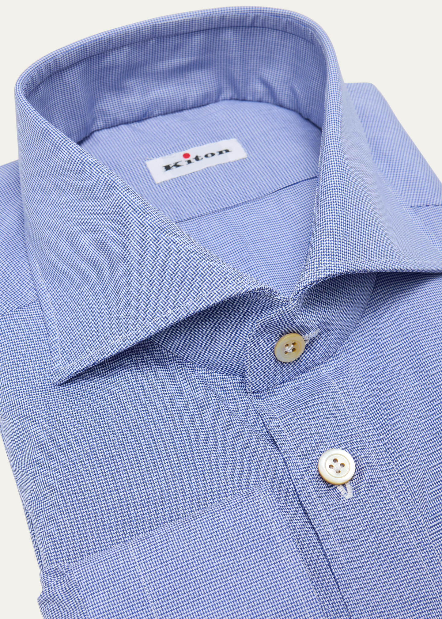 Men's Cotton Micro-Check Dress Shirt
