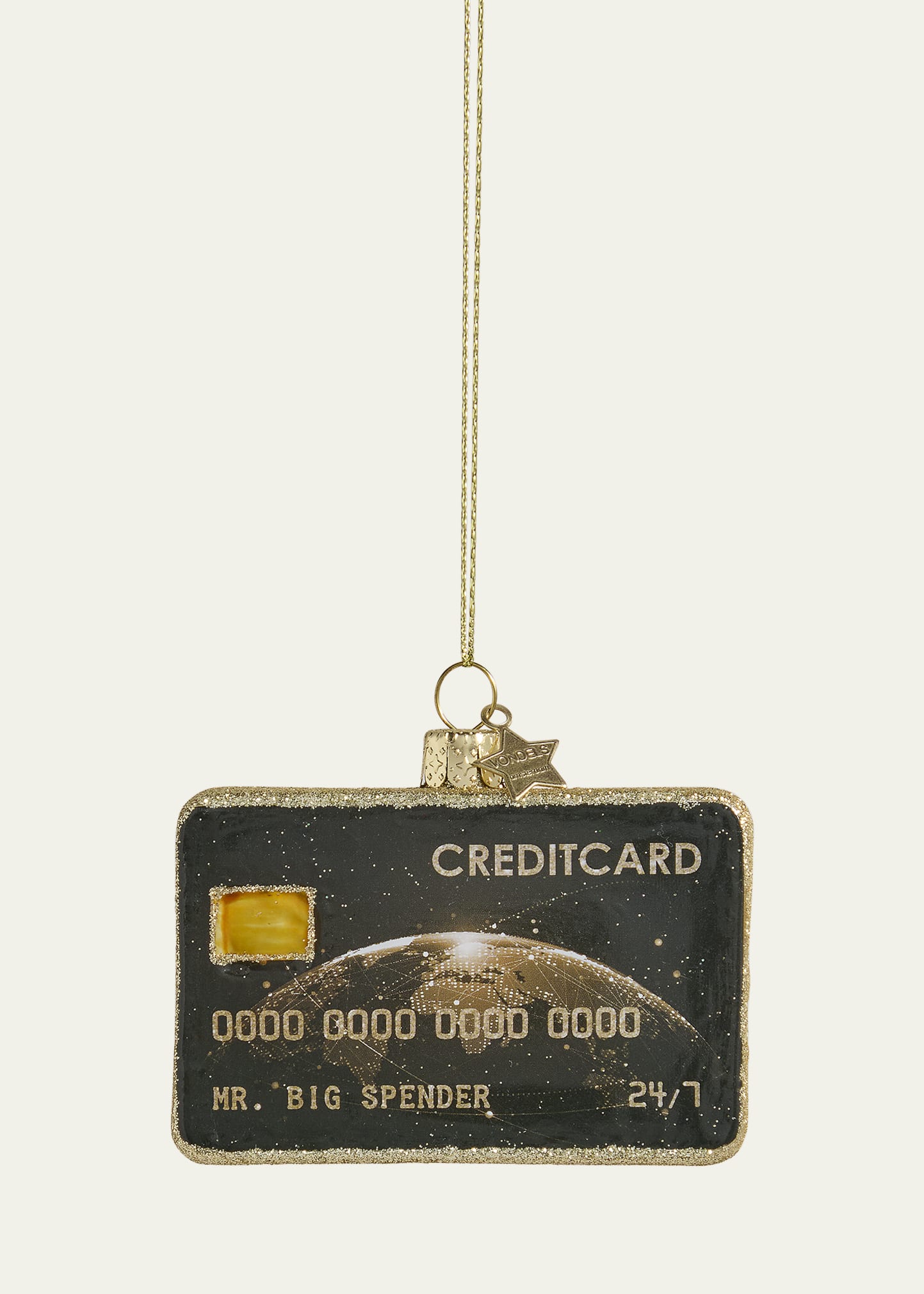 Black Credit Card Christmas Ornament