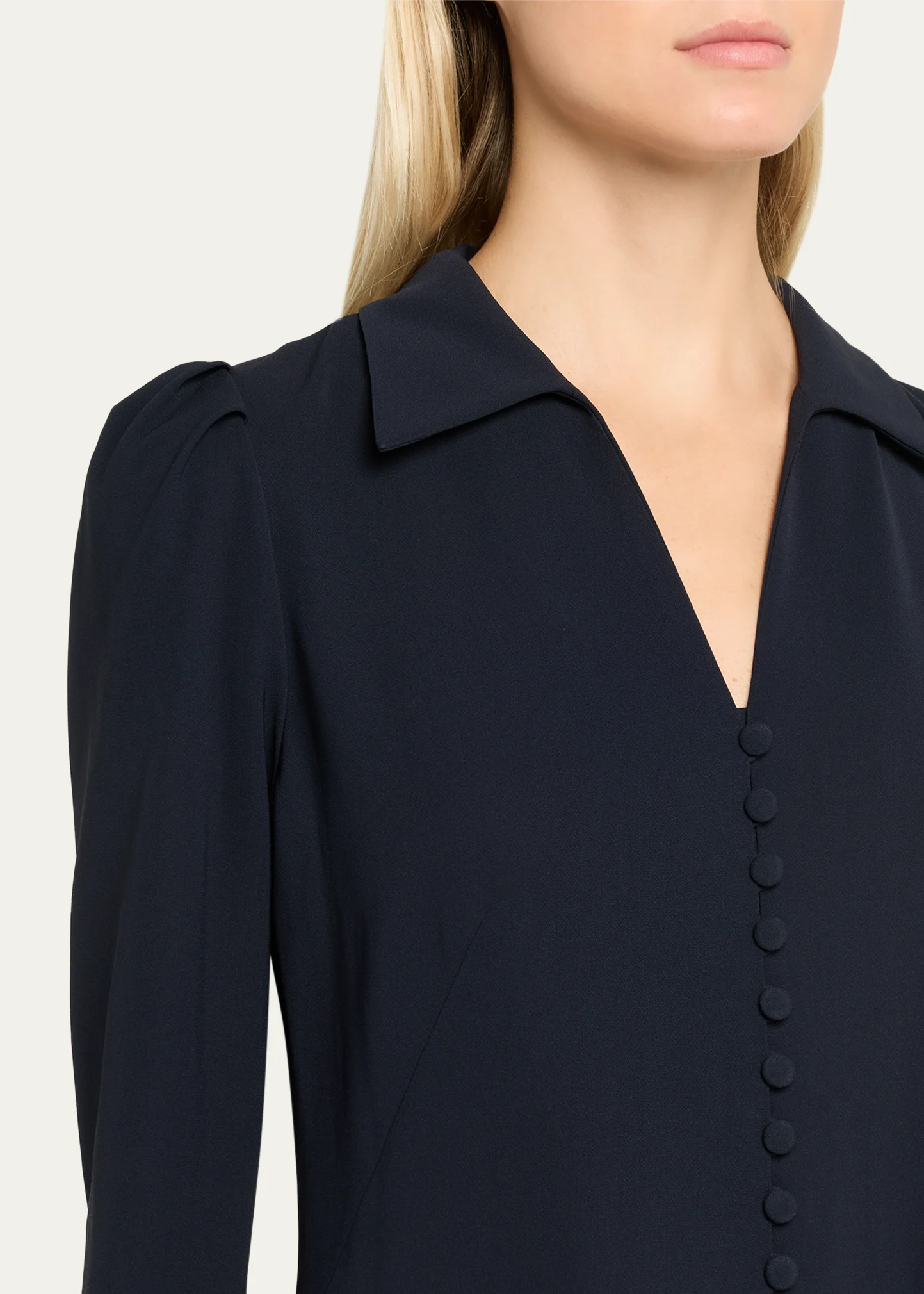 x The Morning Show Finesse Crepe Midi Dress