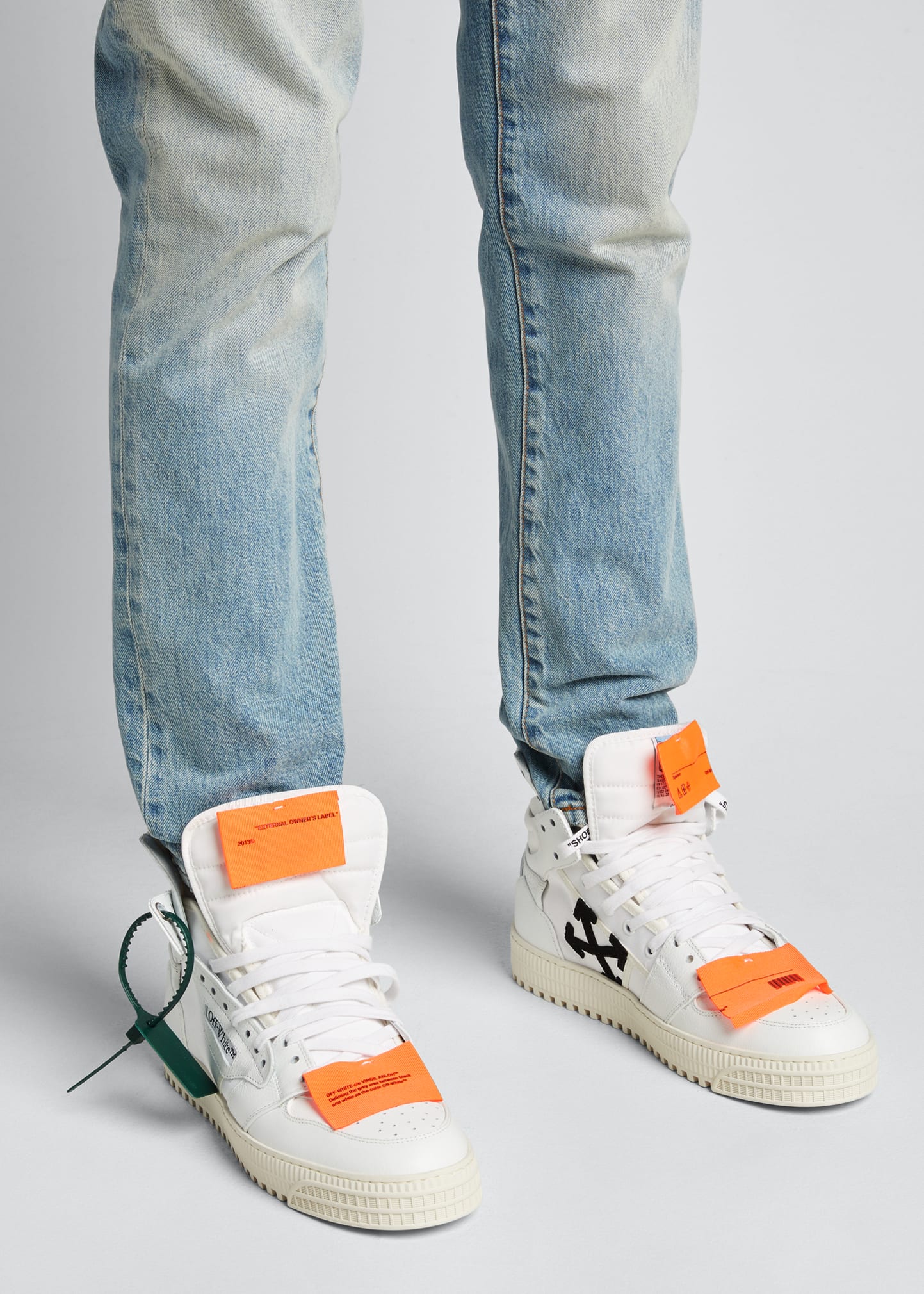 Men's Court Leather High-Top Sneakers