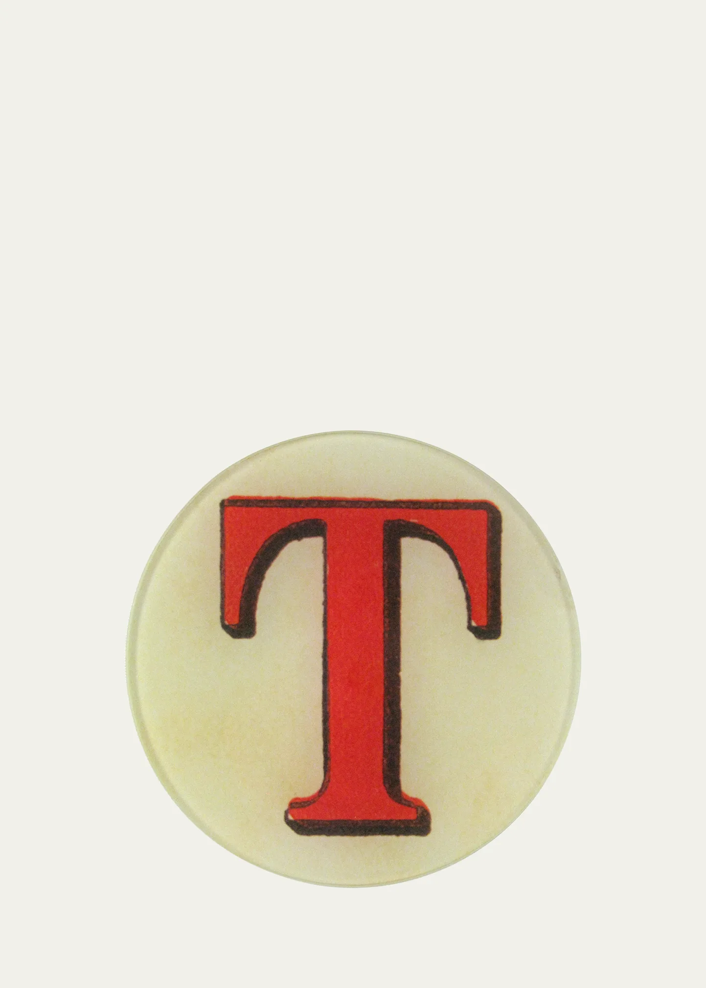 Red Letter T Decorative Plate