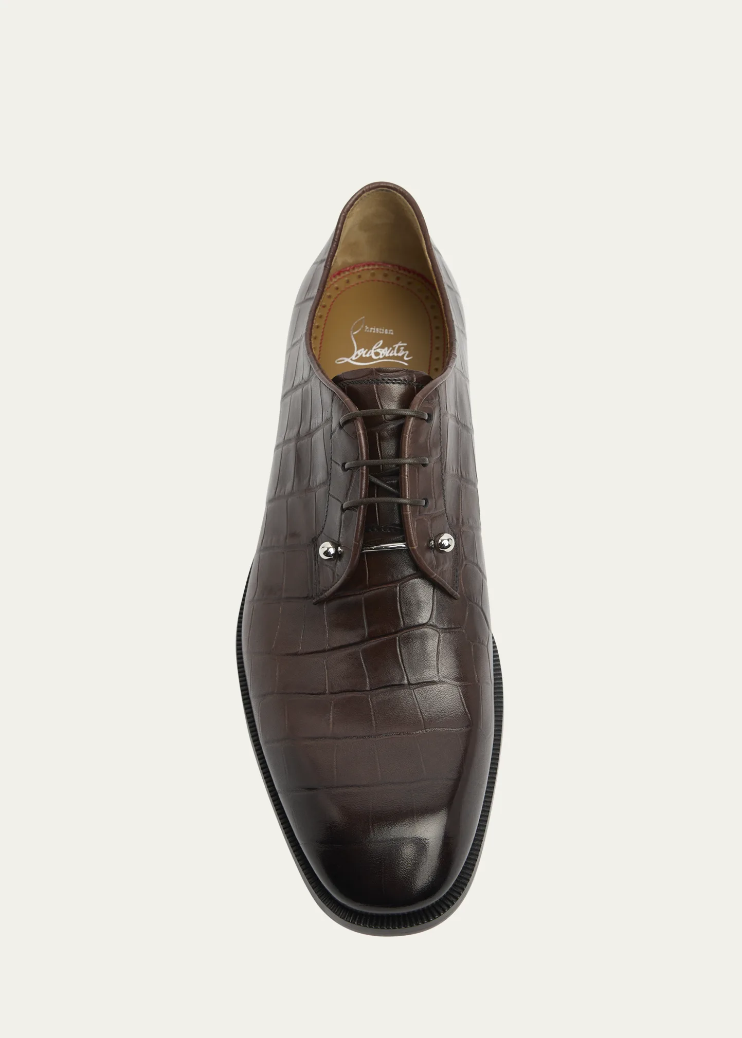 Men's Chambeliss Croc-Effect Leather Derby Shoes 12 Men's Chambeliss Croc-Effect Leather Derby Shoes