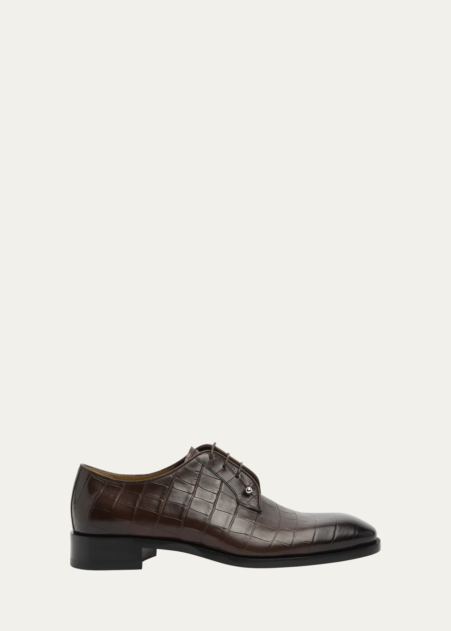 Men's Chambeliss Croc-Effect Leather Derby Shoes 9 Men's Chambeliss Croc-Effect Leather Derby Shoes