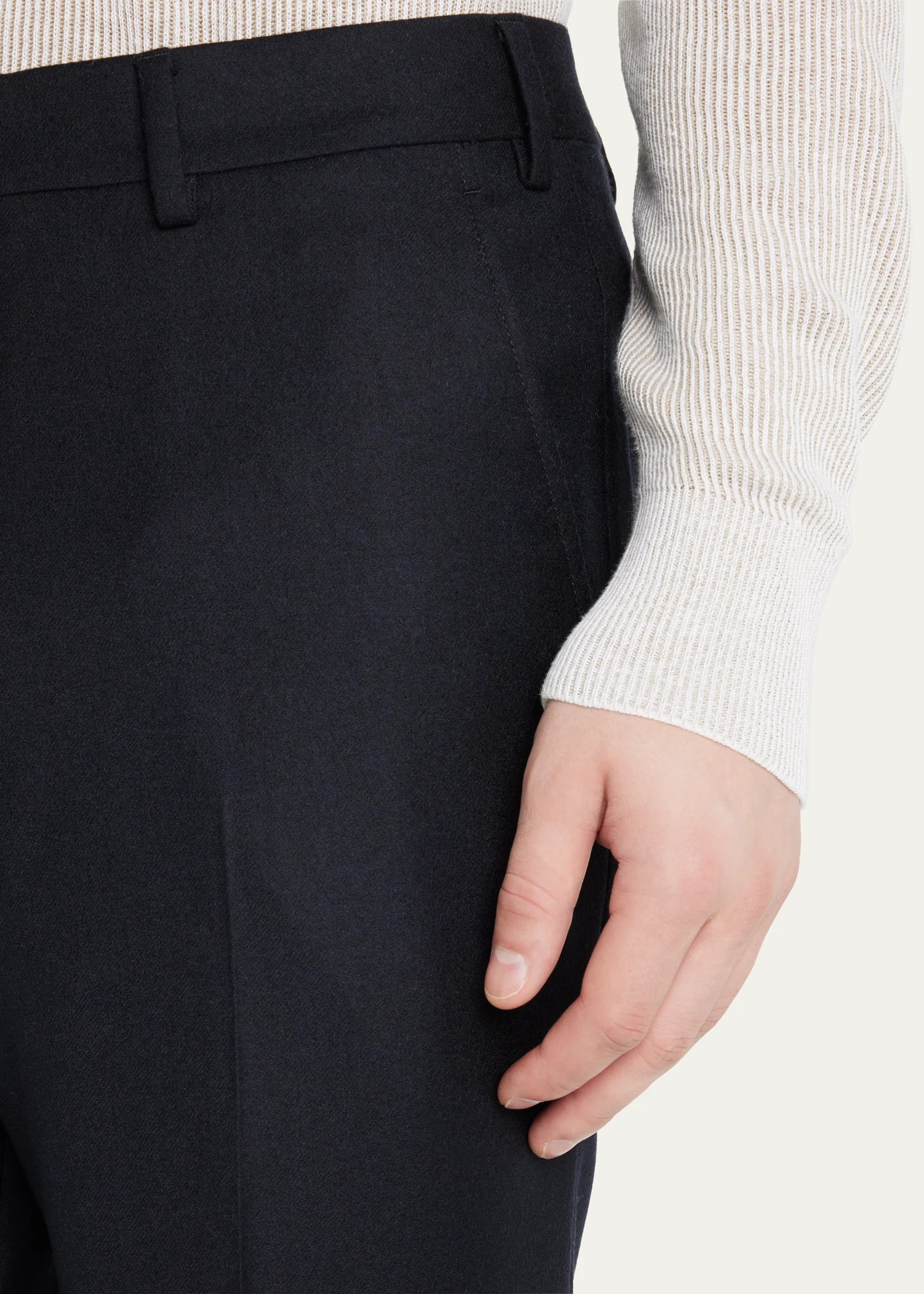 Men's Four-Pocket Wool-Cashmere Trousers